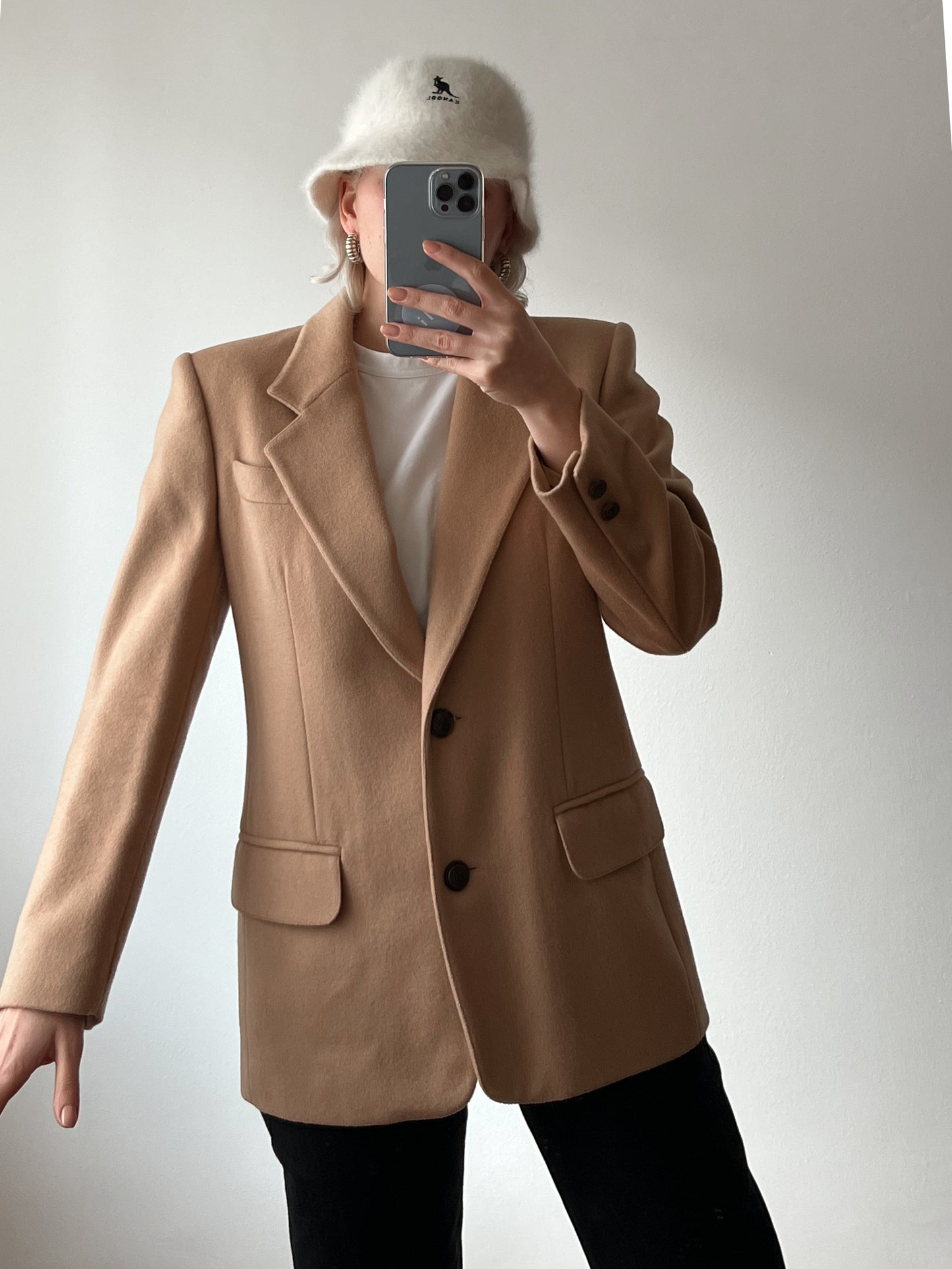 Blazer cammello in lana