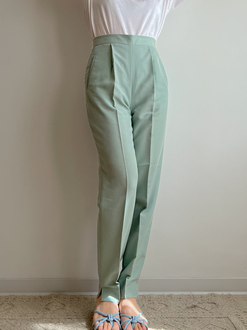 Pantaloni verde acqua