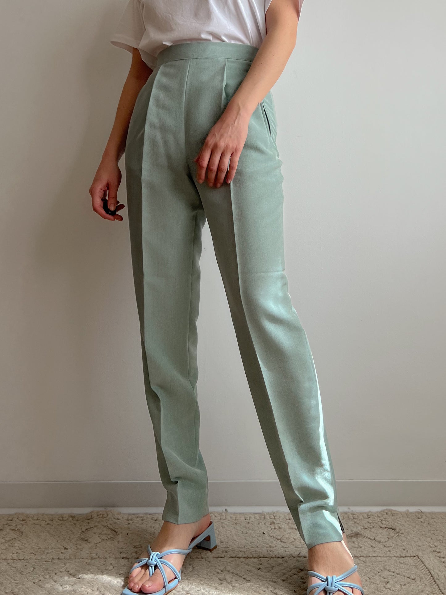 Pantaloni verde acqua