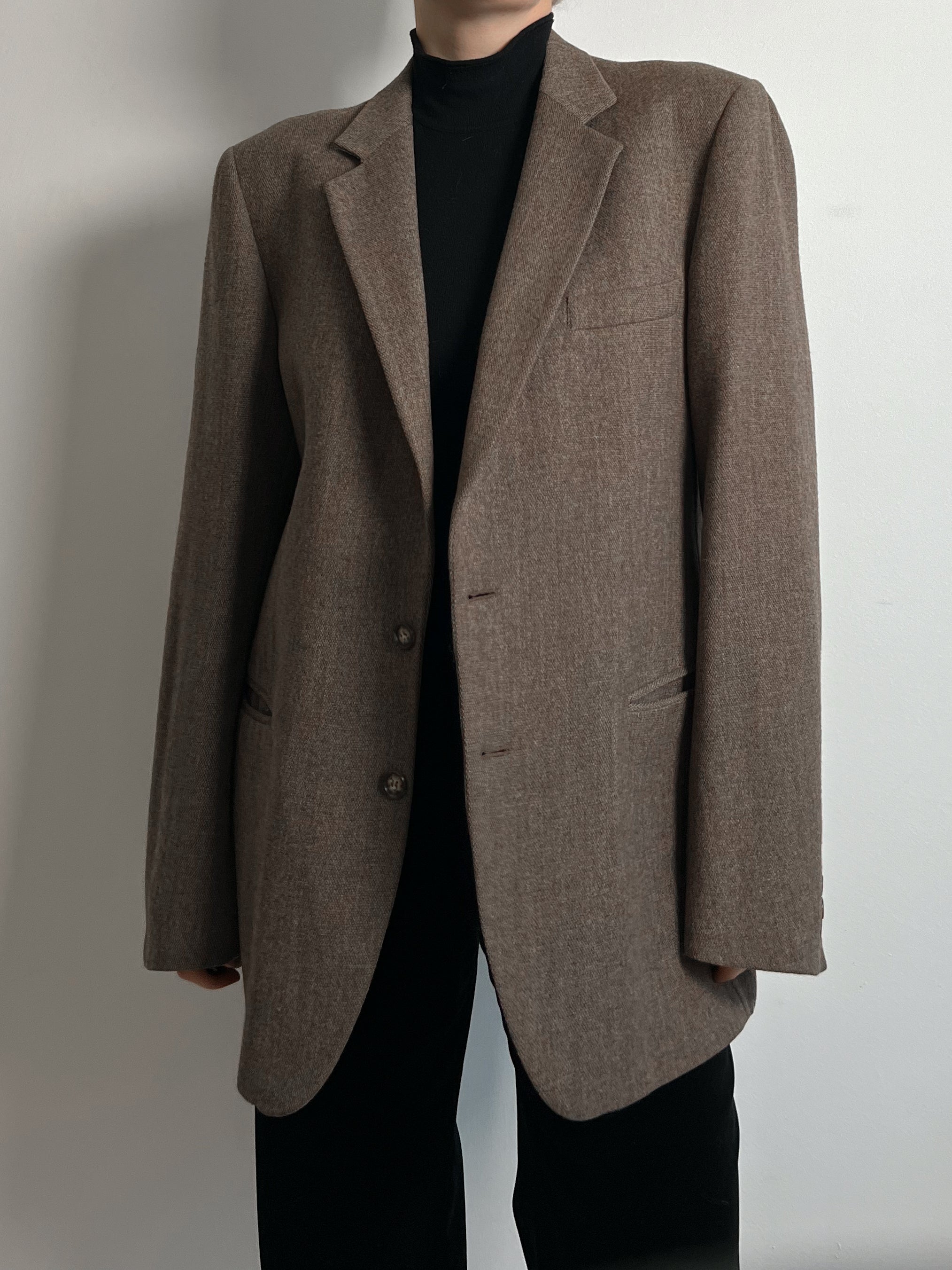 Pure virgine wool taupe blazer