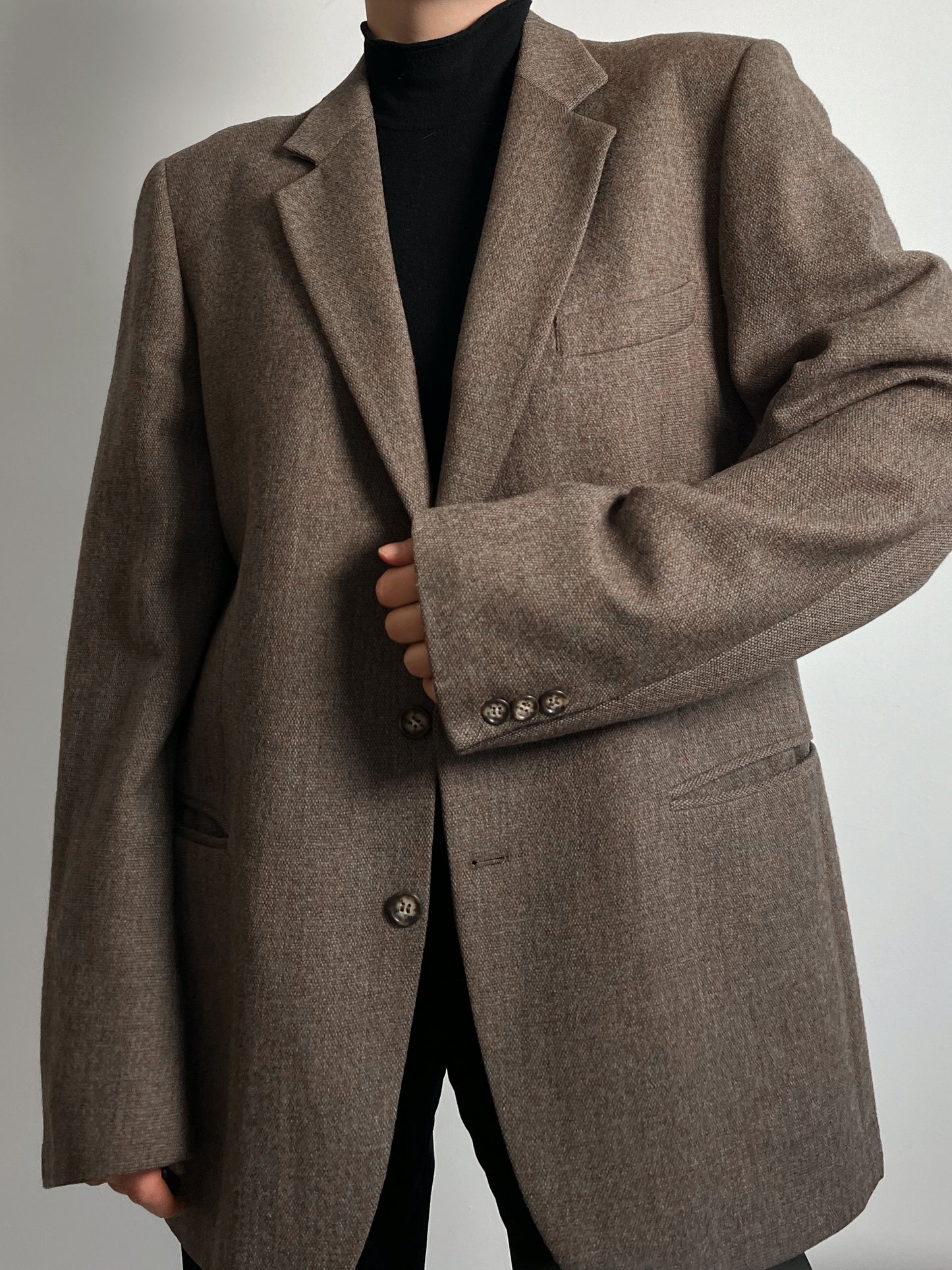 Pure virgine wool taupe blazer