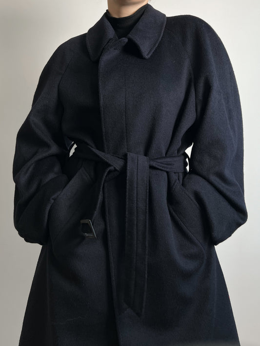 Cashmere and wool blue coat