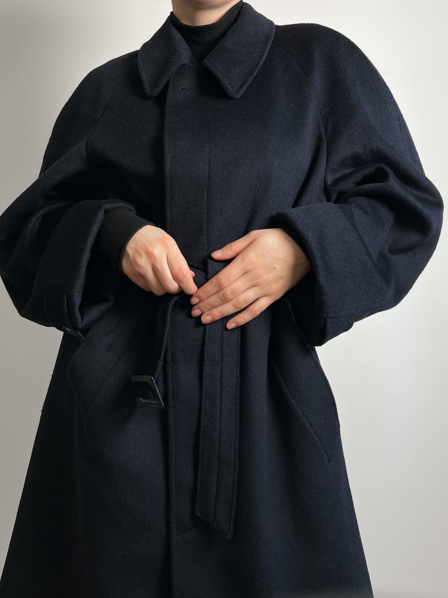 Cashmere and wool blue coat