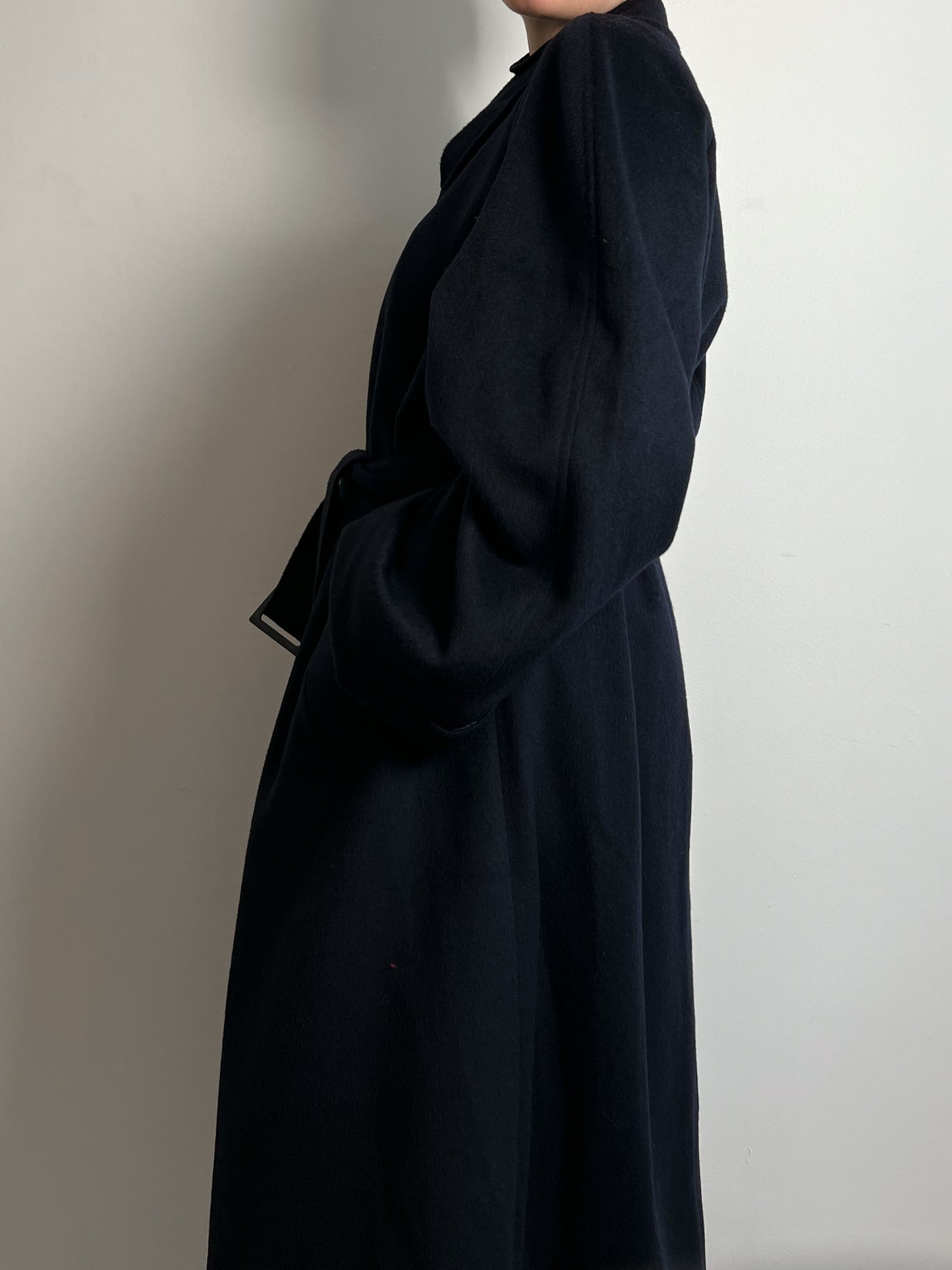 Cashmere and wool blue coat