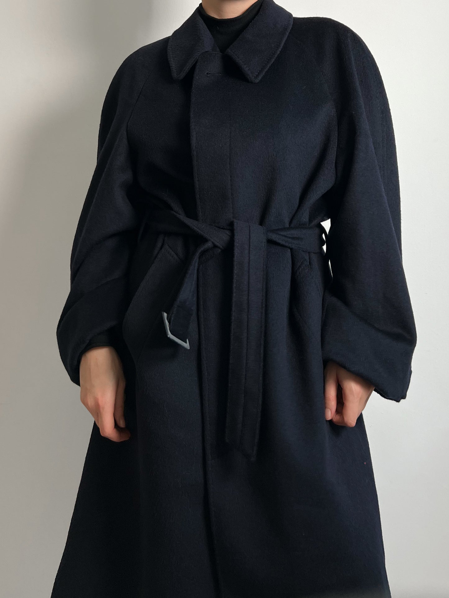 Cashmere and wool blue coat