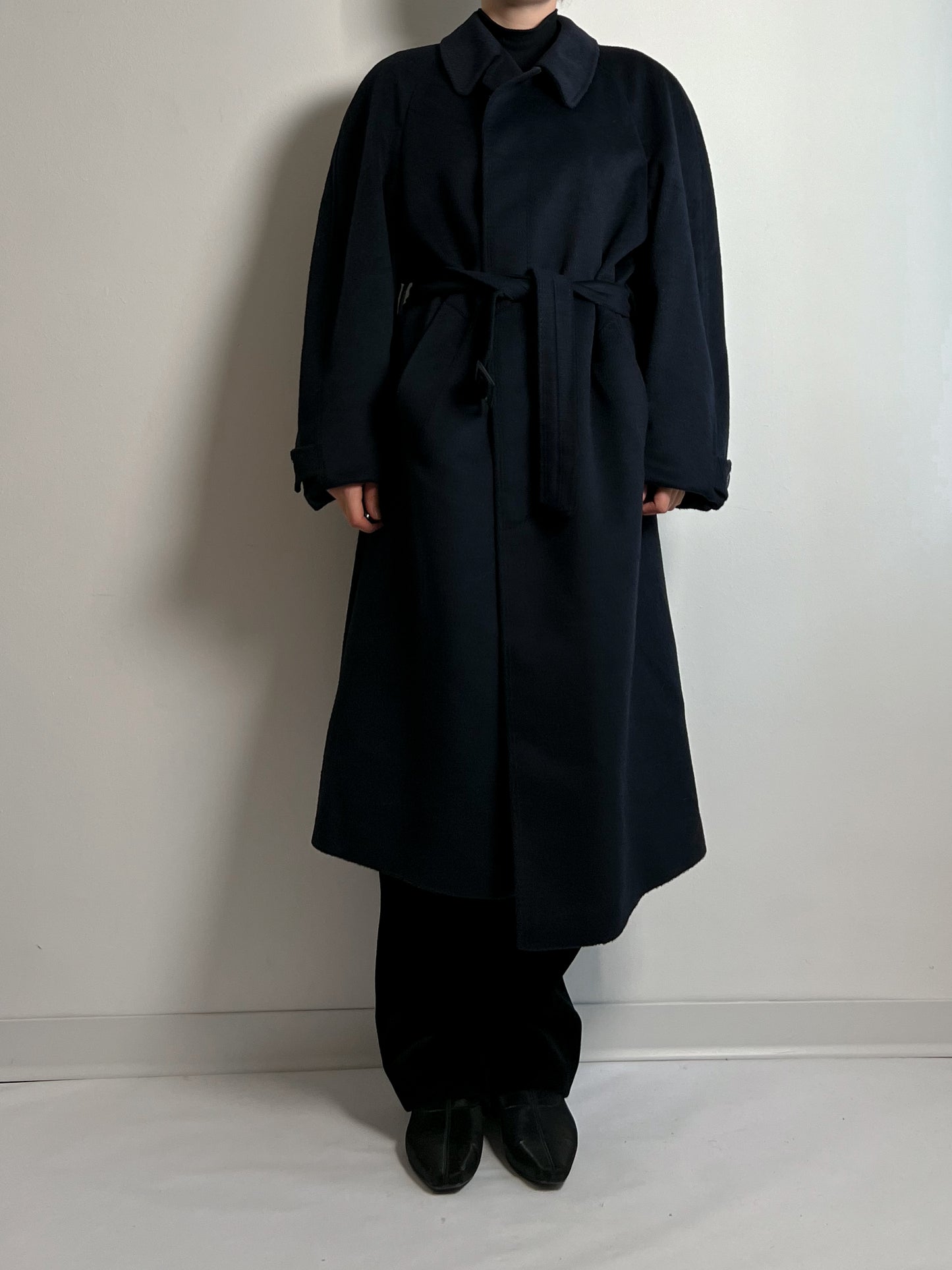 Cashmere and wool blue coat