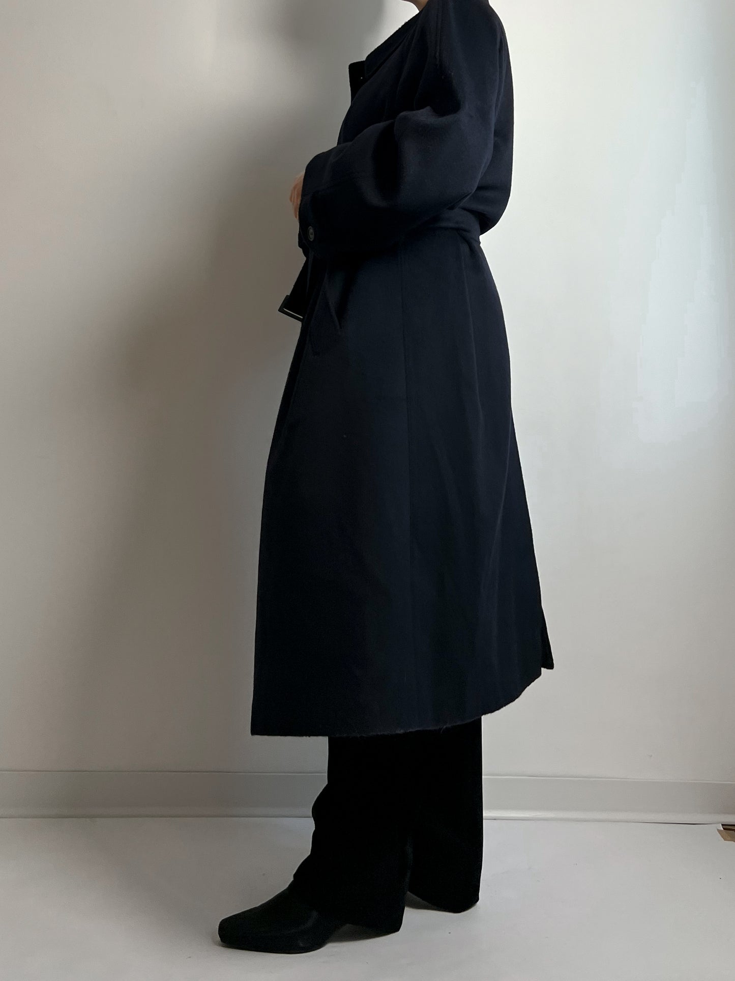 Cashmere and wool blue coat