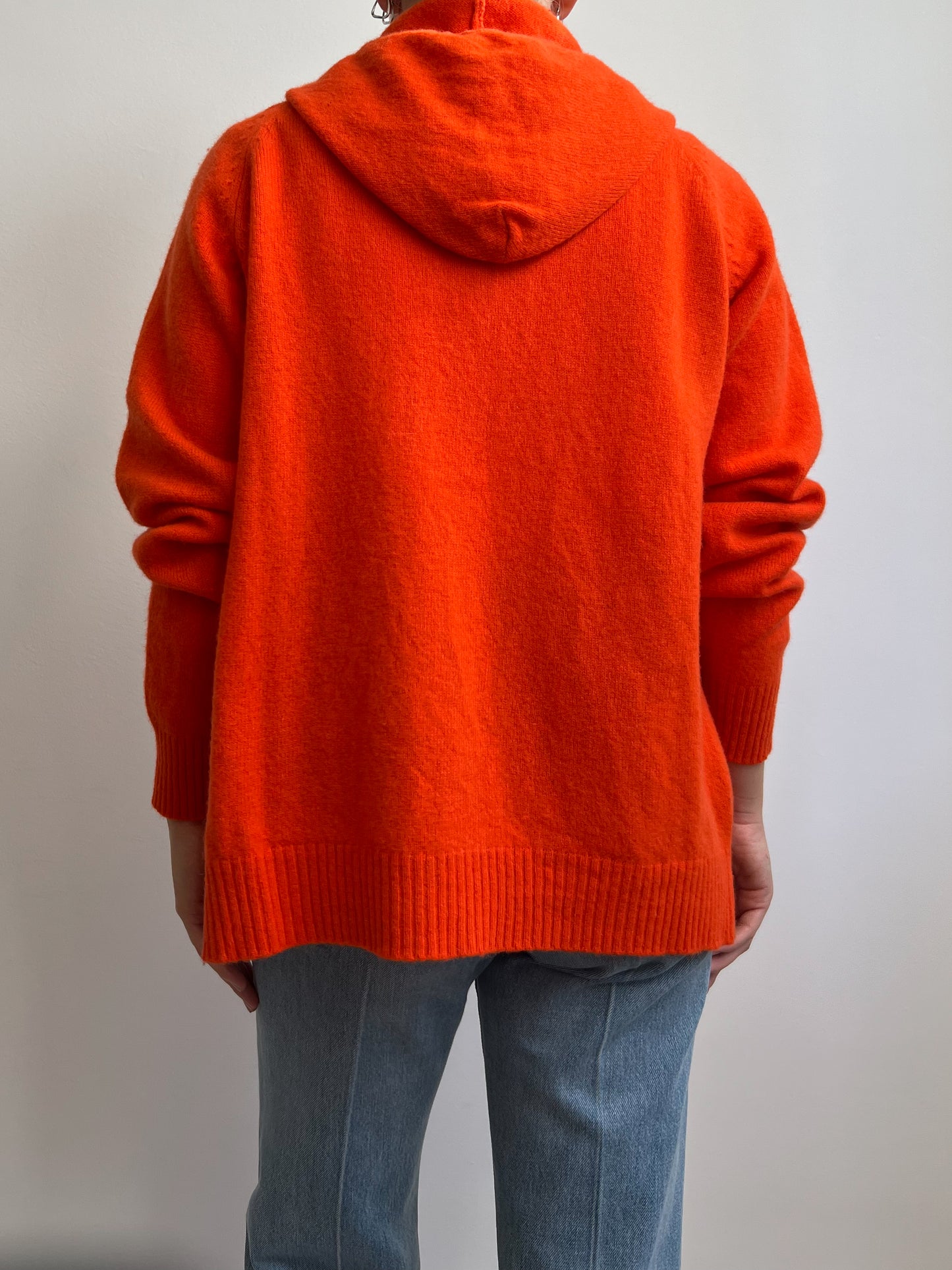 Vintage pure wool orange cardigan