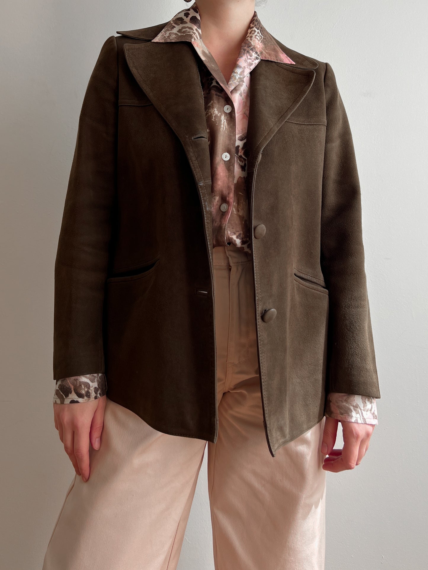 Real suede brown jacket