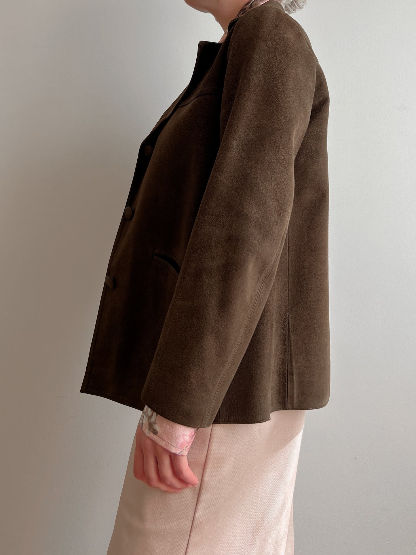 Real suede brown jacket