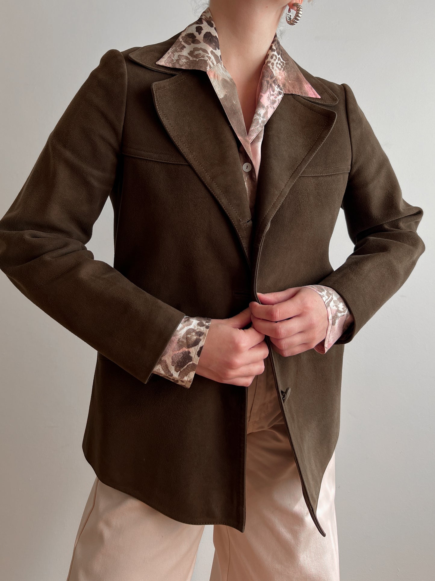 Real suede brown jacket