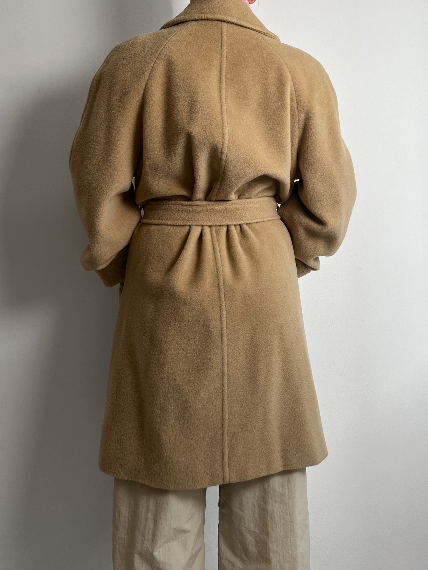 Pure virgin wool camel coat