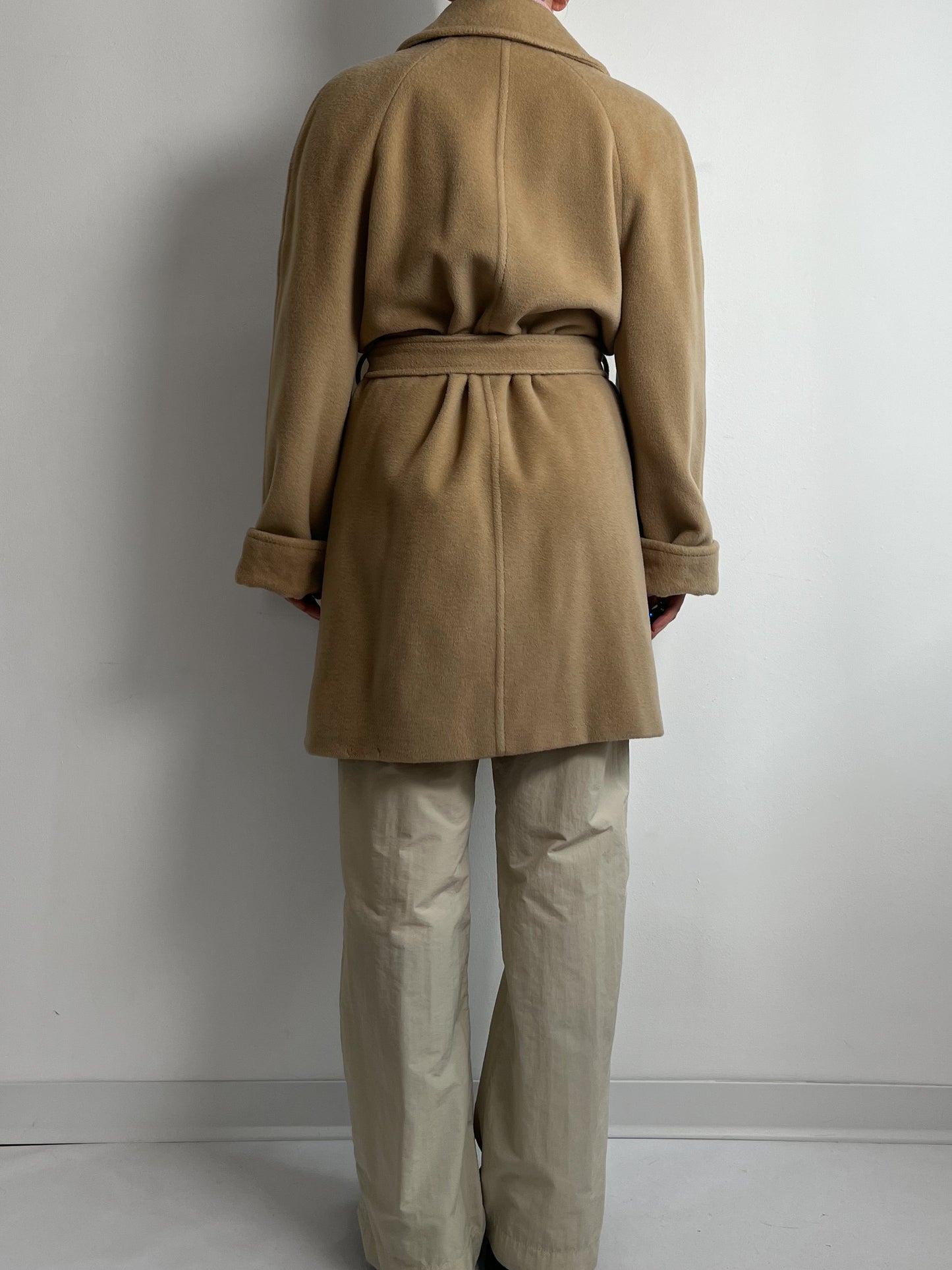 Pure virgin wool camel coat