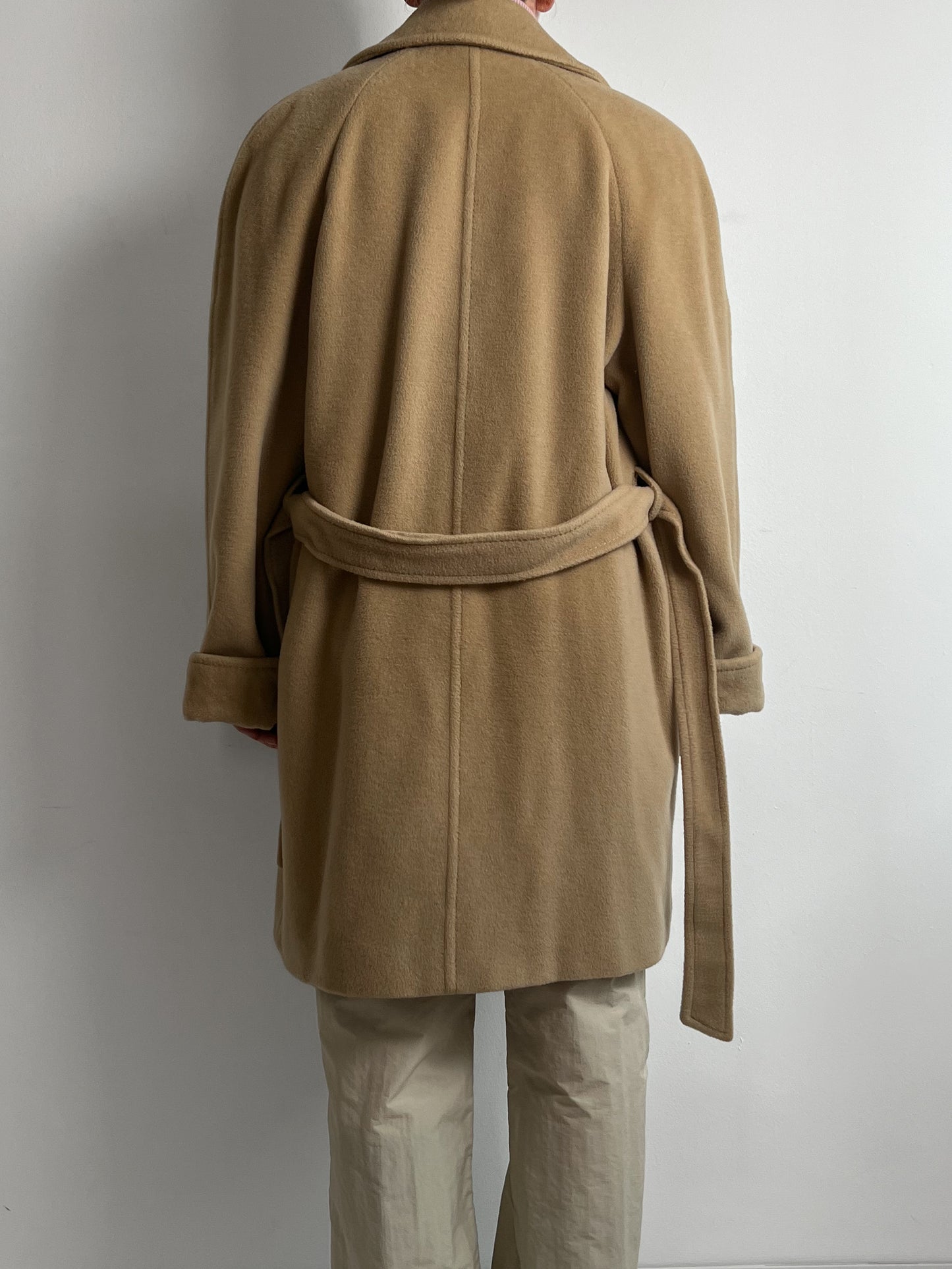 Pure virgin wool camel coat