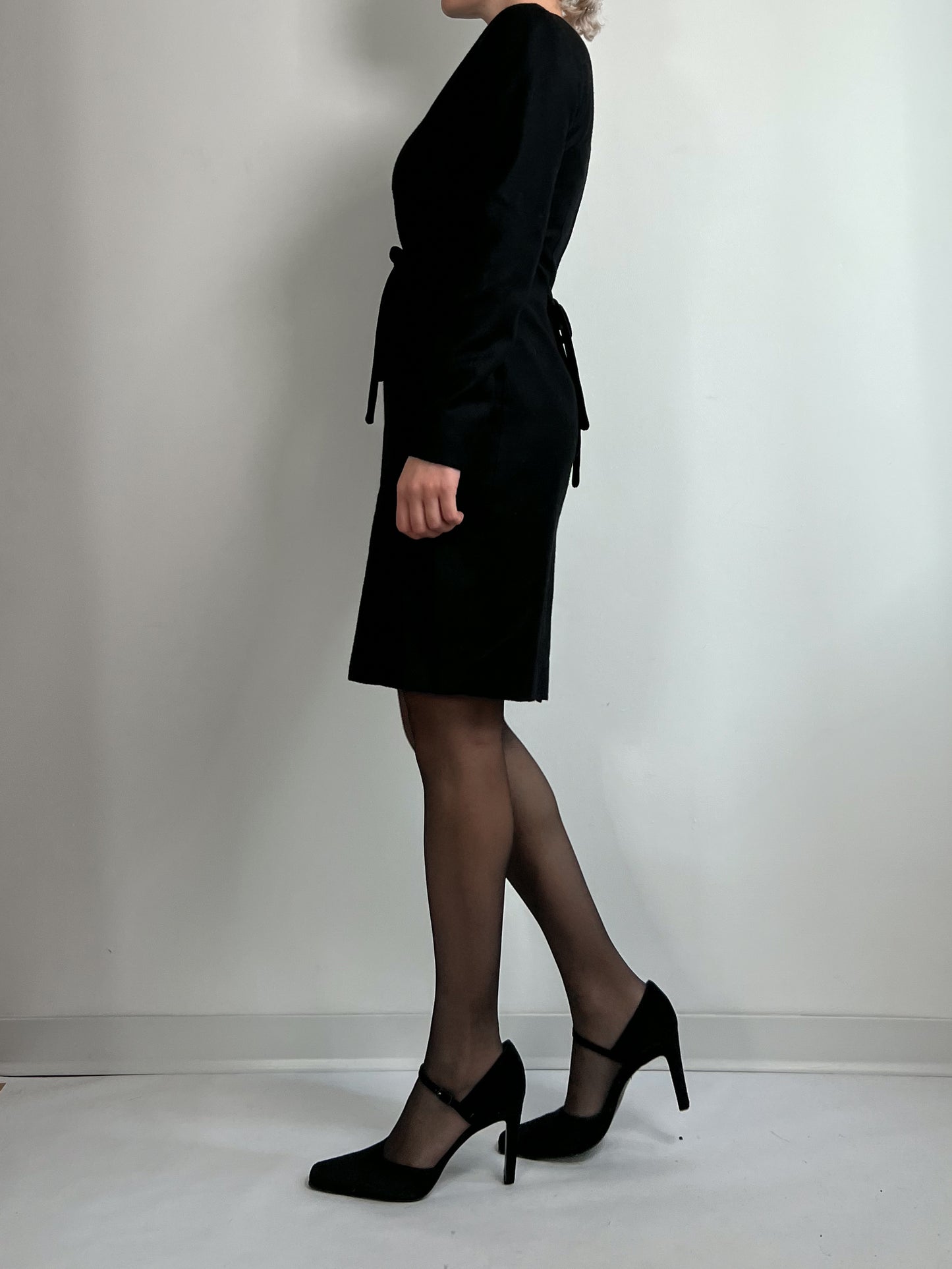 Pure wool black dress