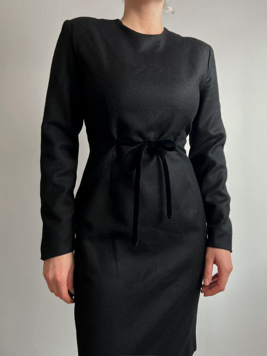 Pure wool black dress