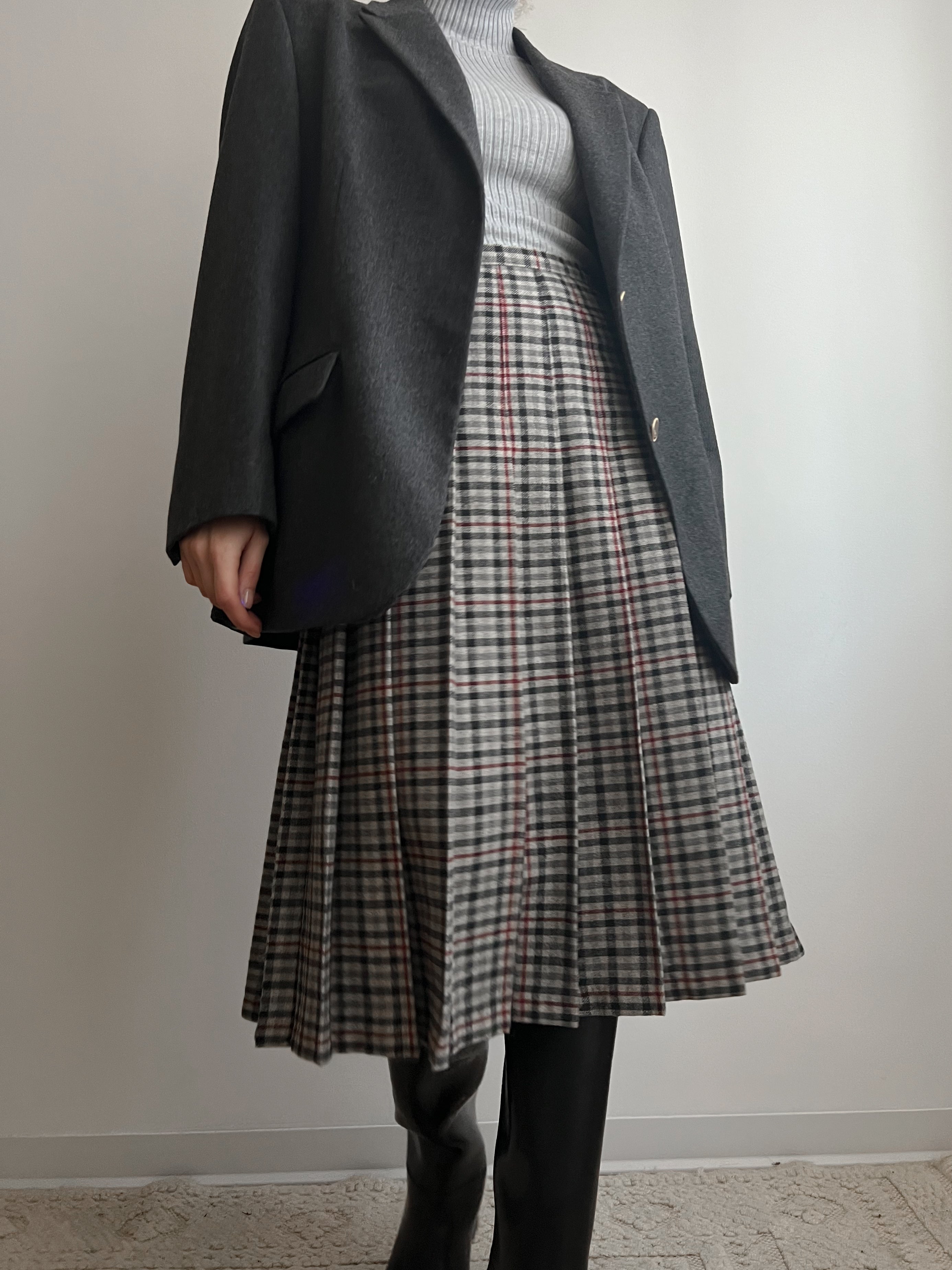 Gonna tartan in lana