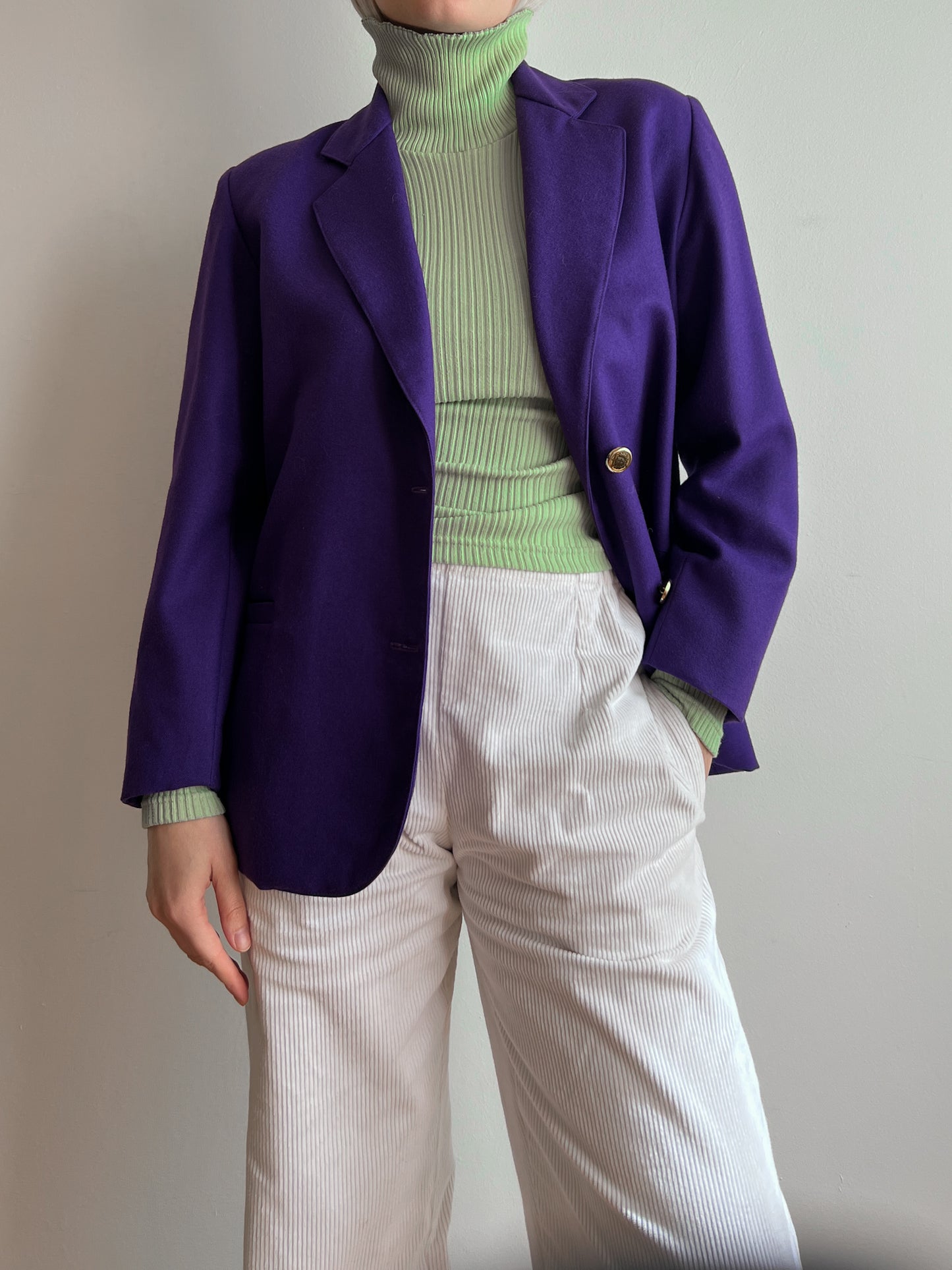 Pure wool purple blazer