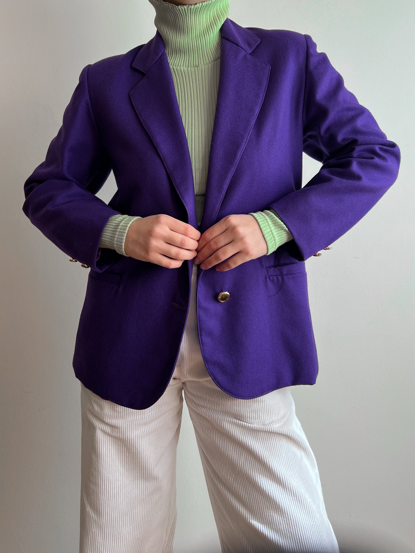 Pure wool purple blazer