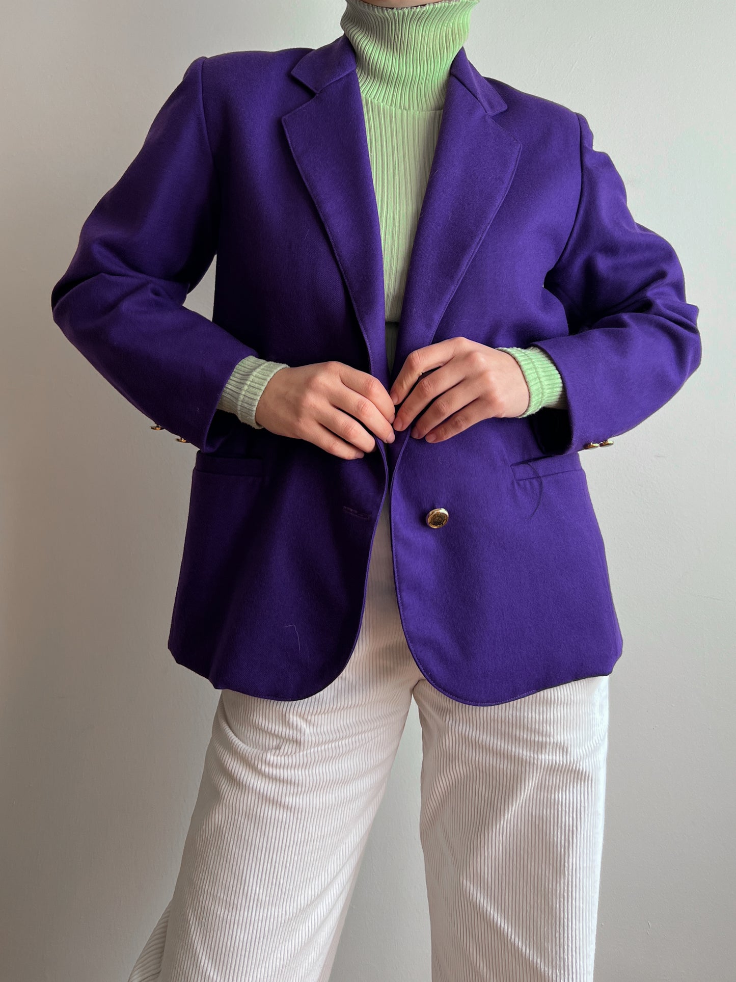 Pure wool purple blazer