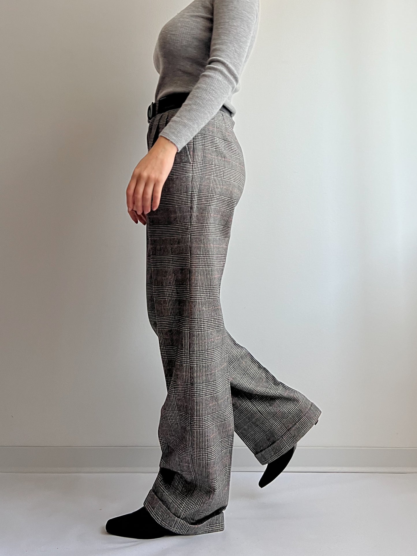 Vintage pure virgin wool tailored pleated pants