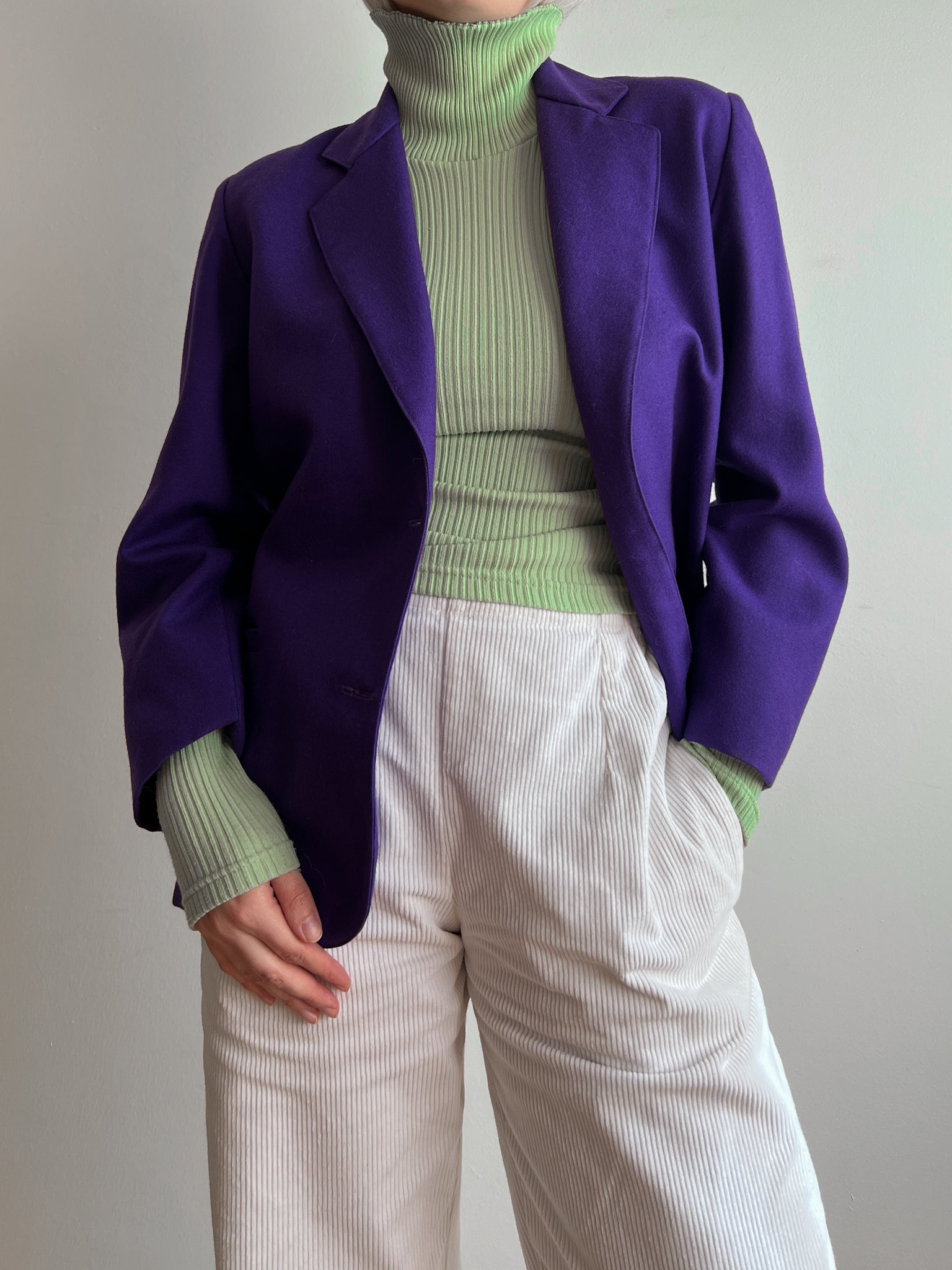 Pure wool purple blazer