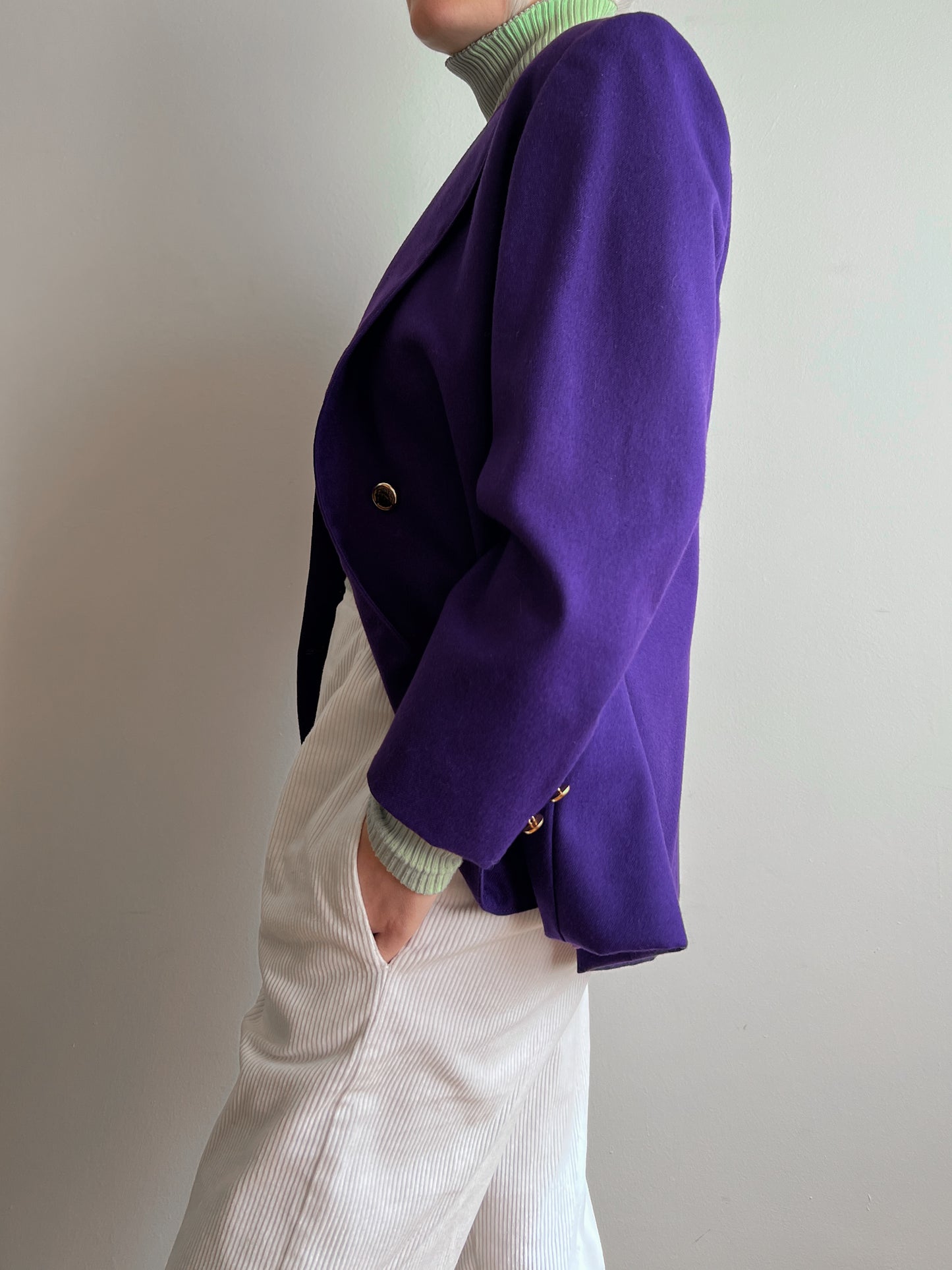 Pure wool purple blazer