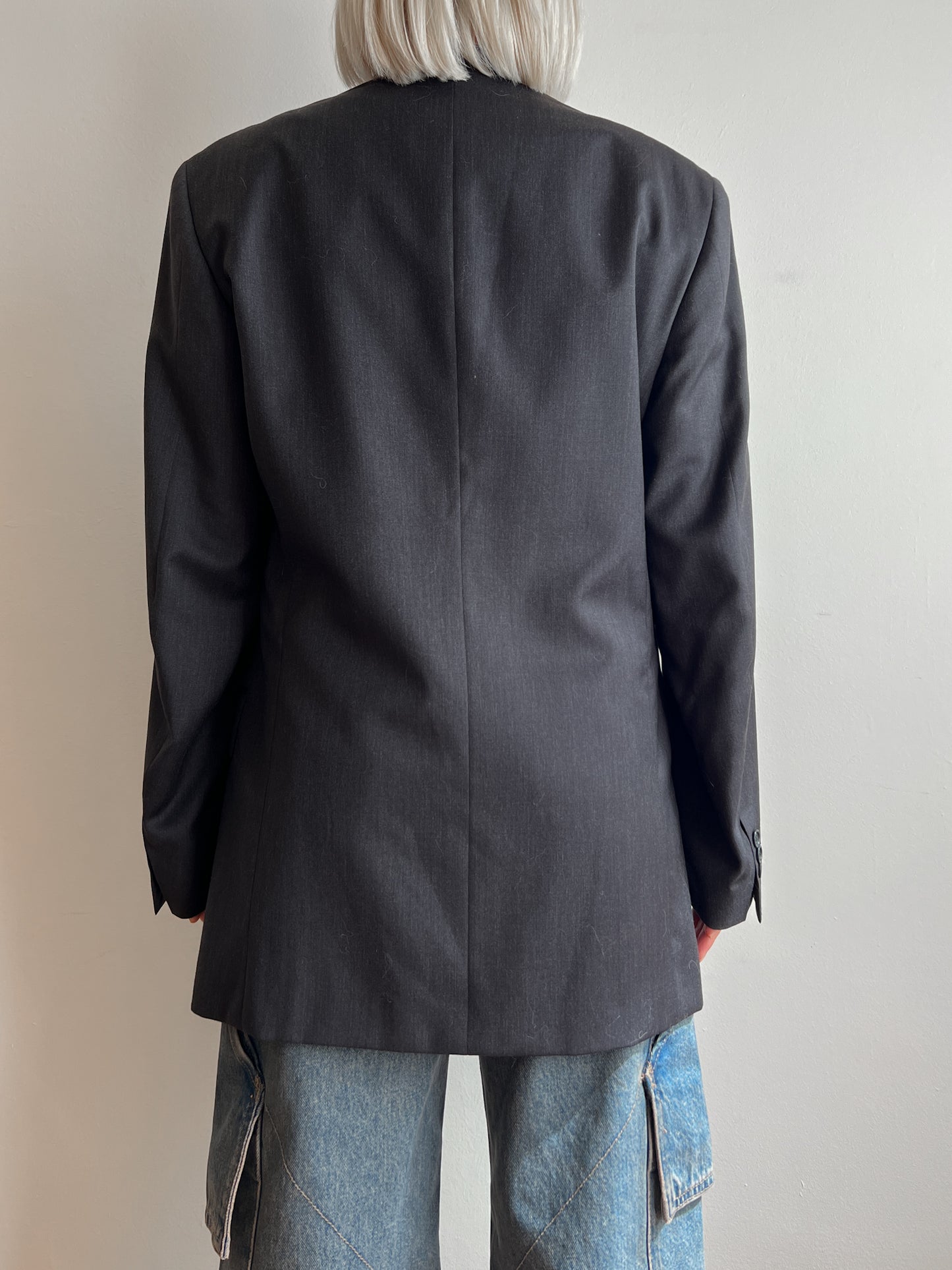 Pure wool dark grey blazer