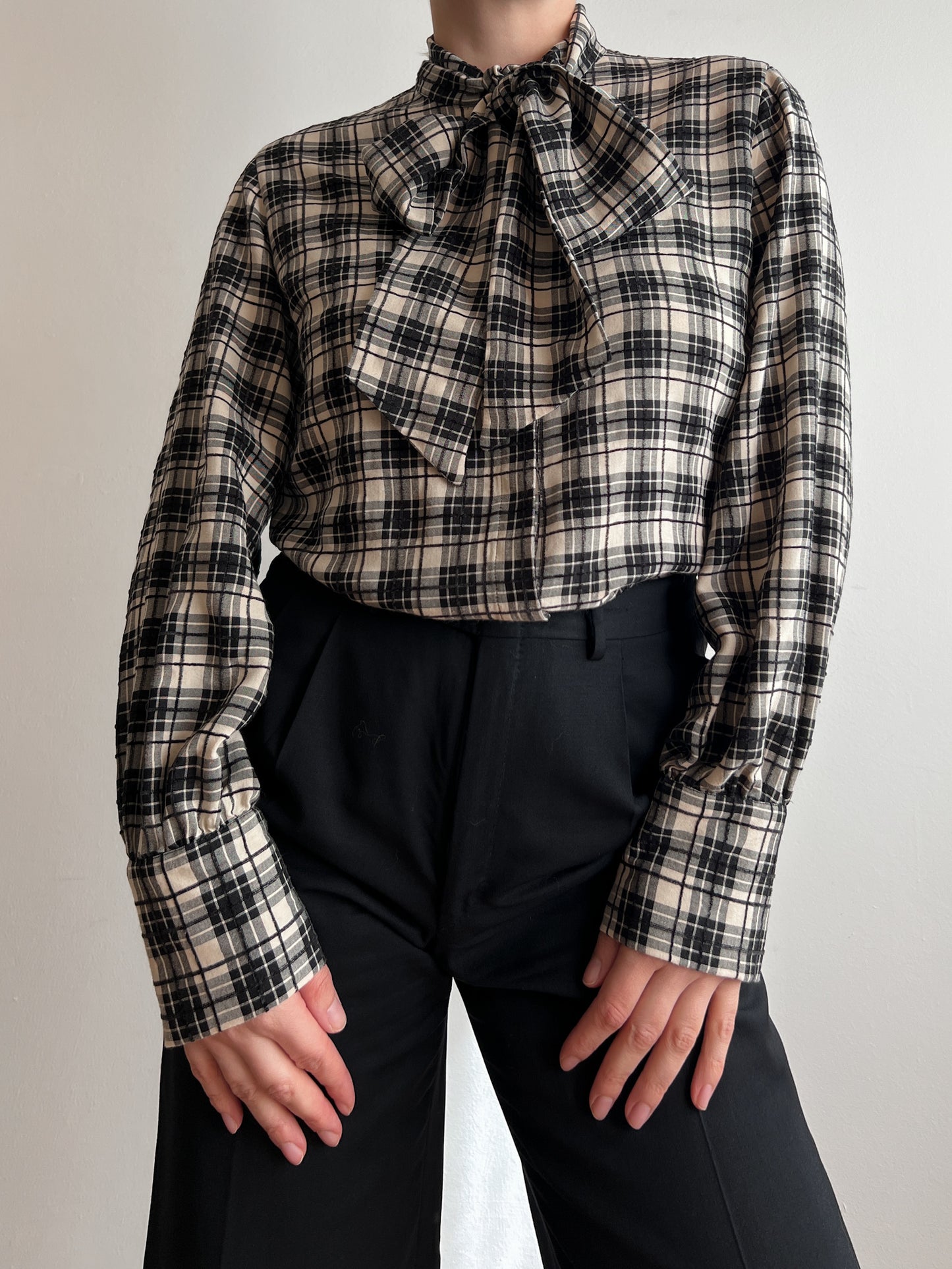 Pure cotton check blouse