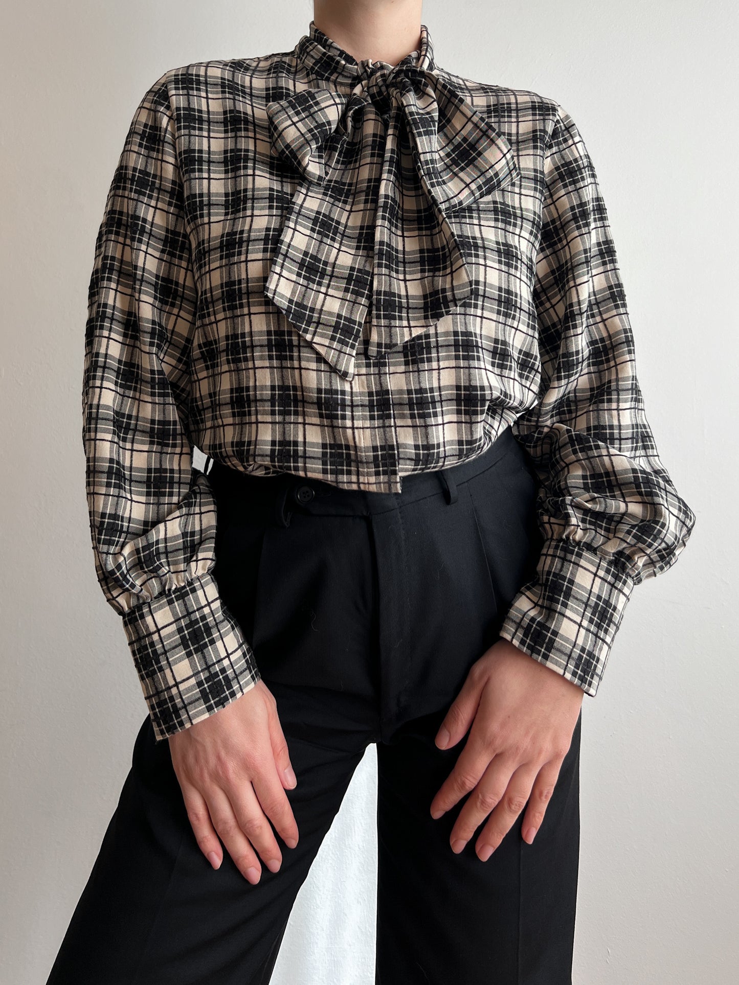 Pure cotton check blouse