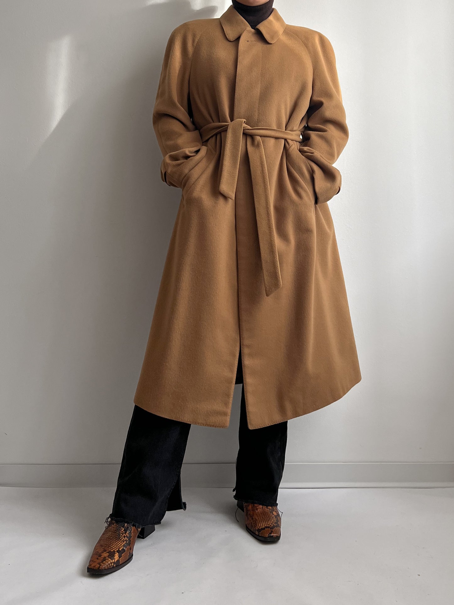 Vintage Loro Piana pure cashmere camel coat