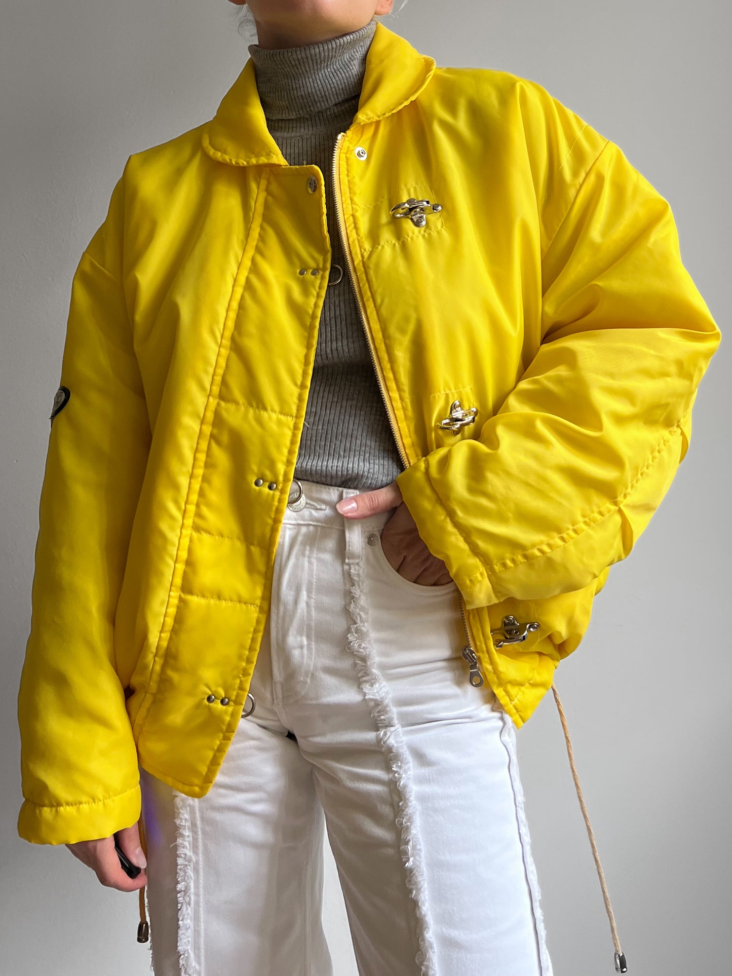 Vintage yellow puffer jacket