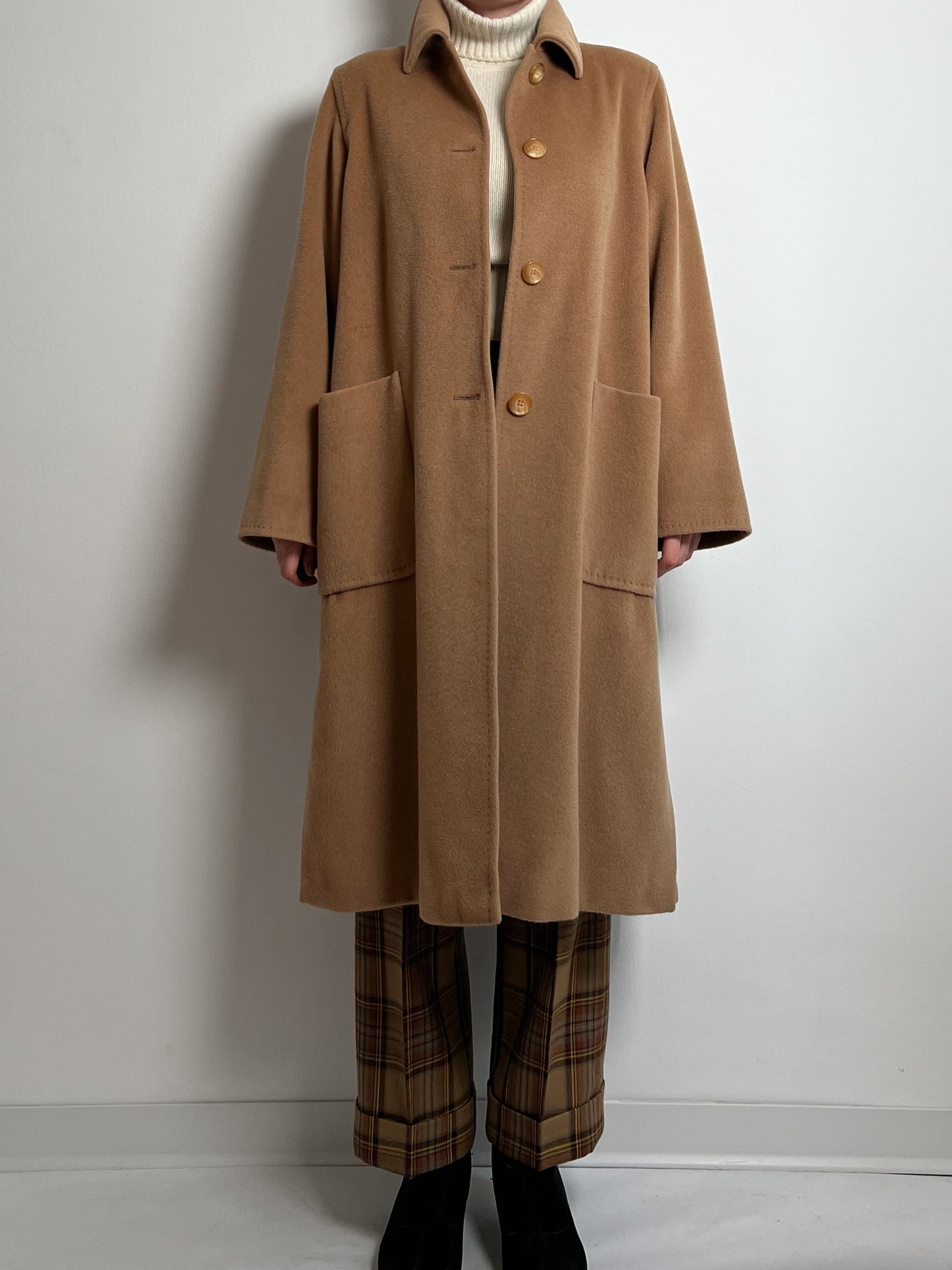 Marina Rinaldi wool and cashmere camel coat