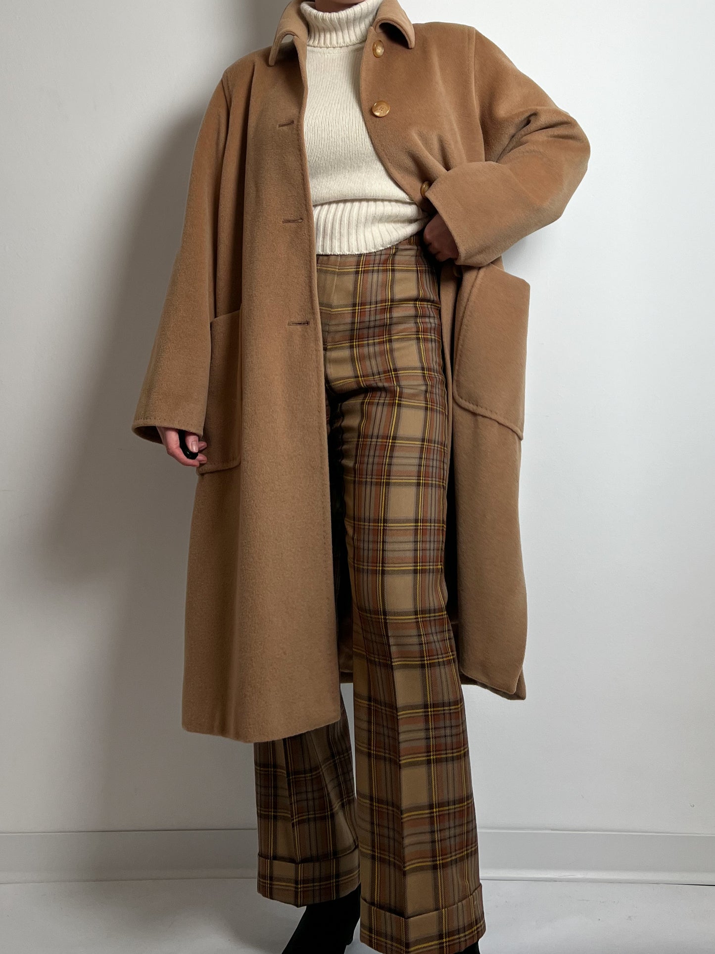 Marina Rinaldi wool and cashmere camel coat