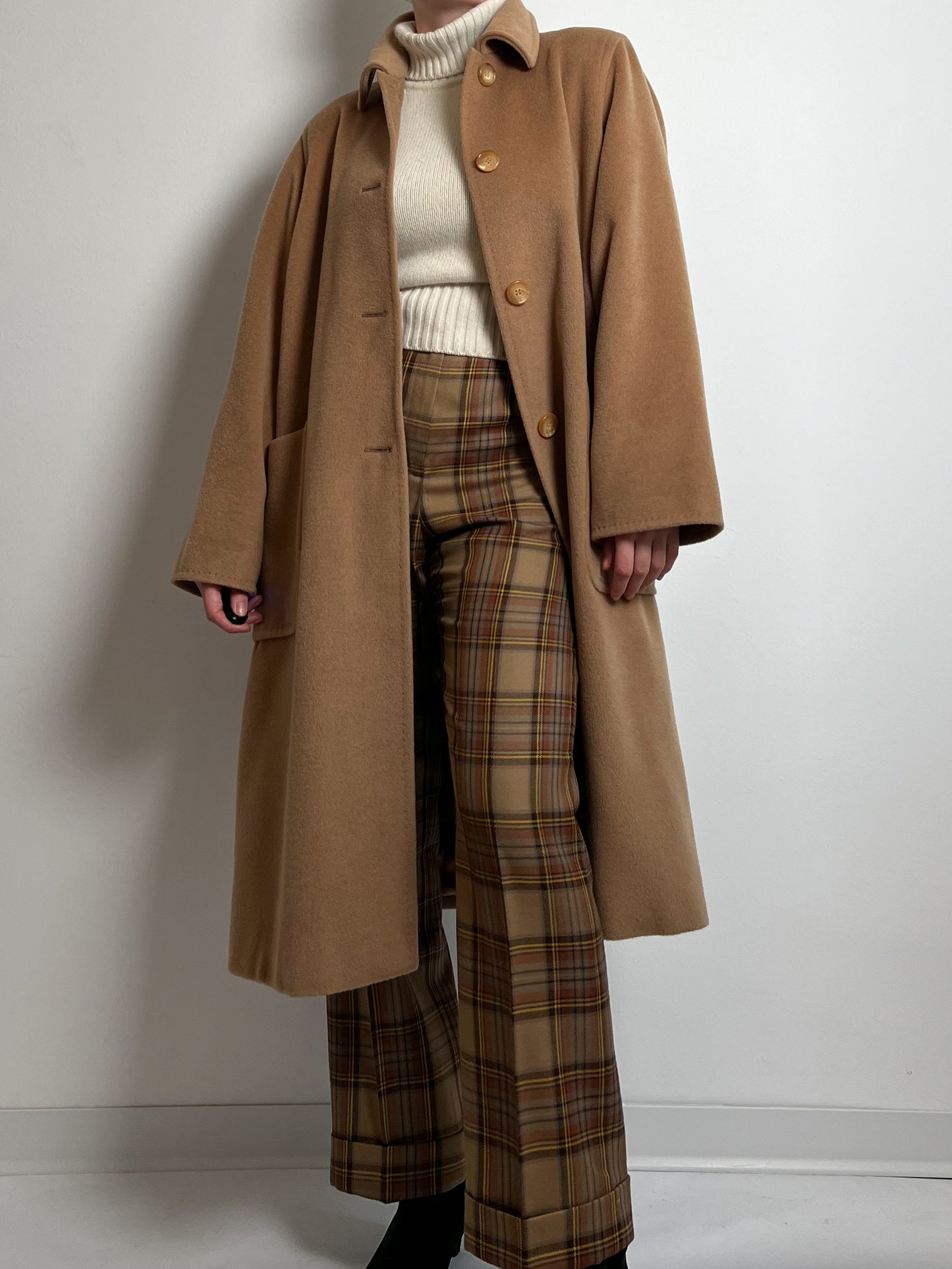 Marina Rinaldi wool and cashmere camel coat