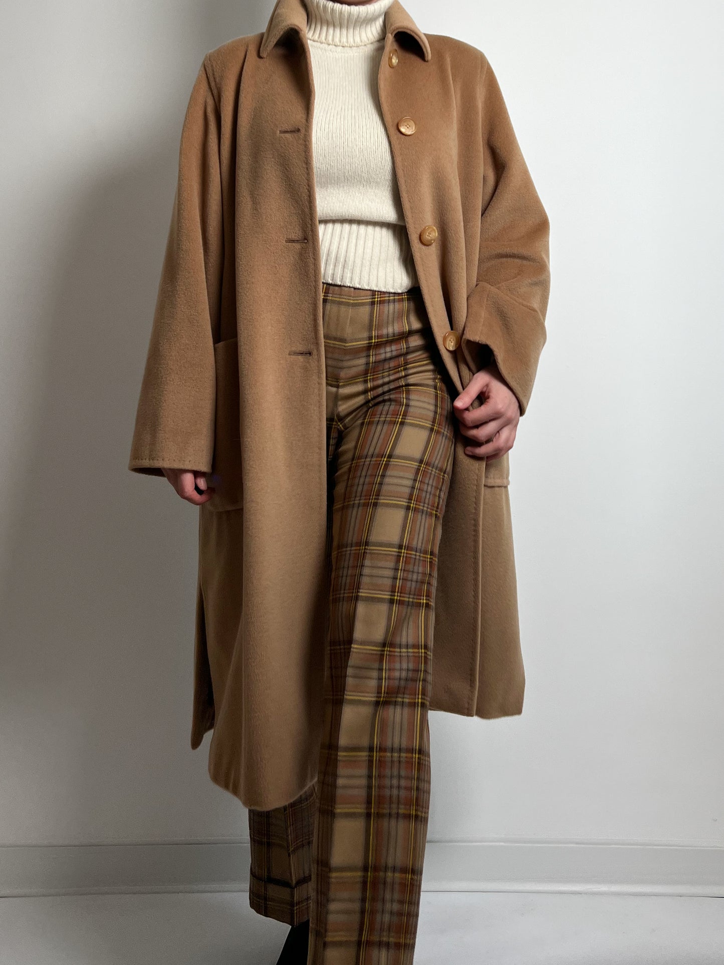 Marina Rinaldi wool and cashmere camel coat