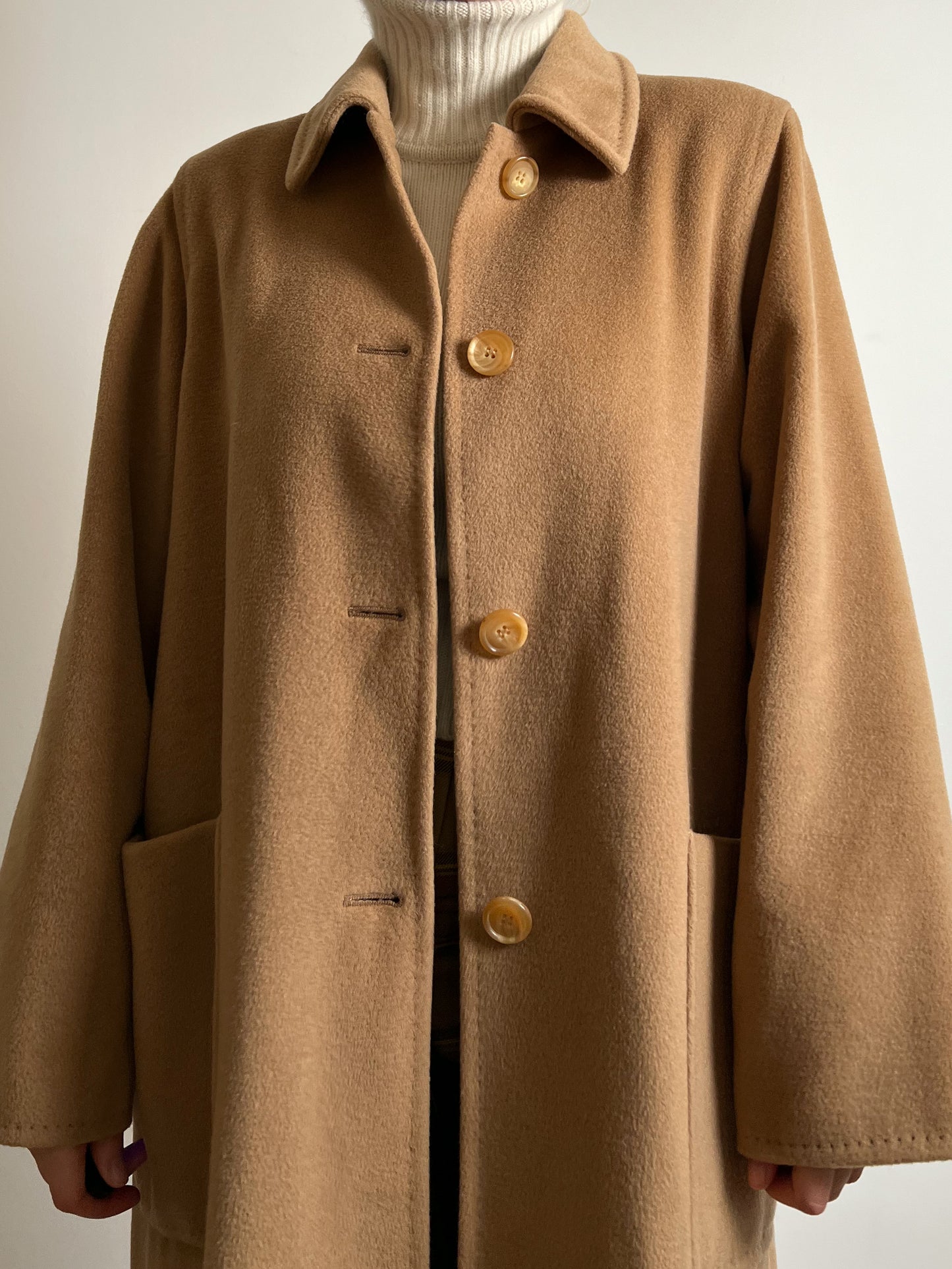 Marina Rinaldi wool and cashmere camel coat