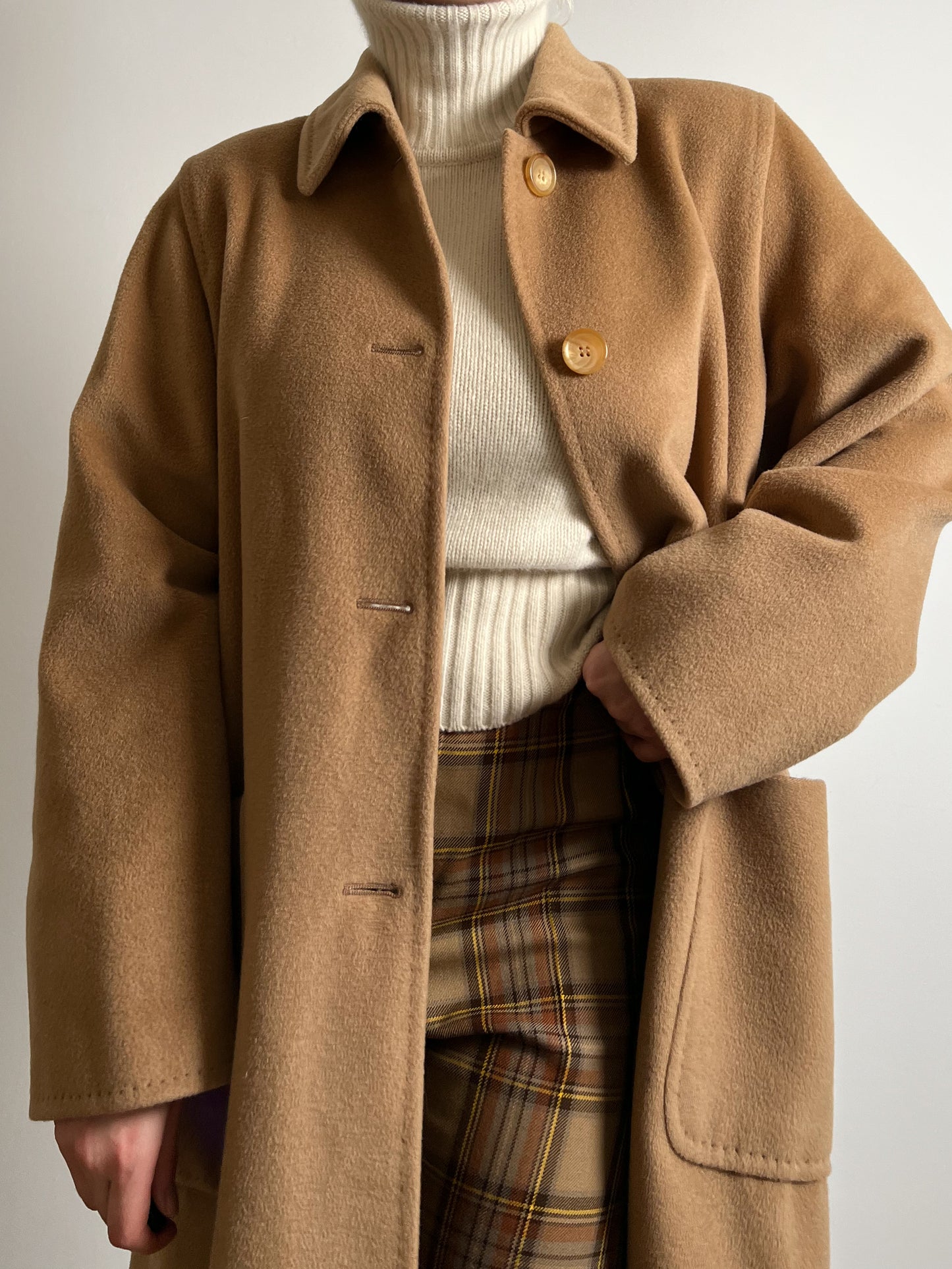 Marina Rinaldi wool and cashmere camel coat