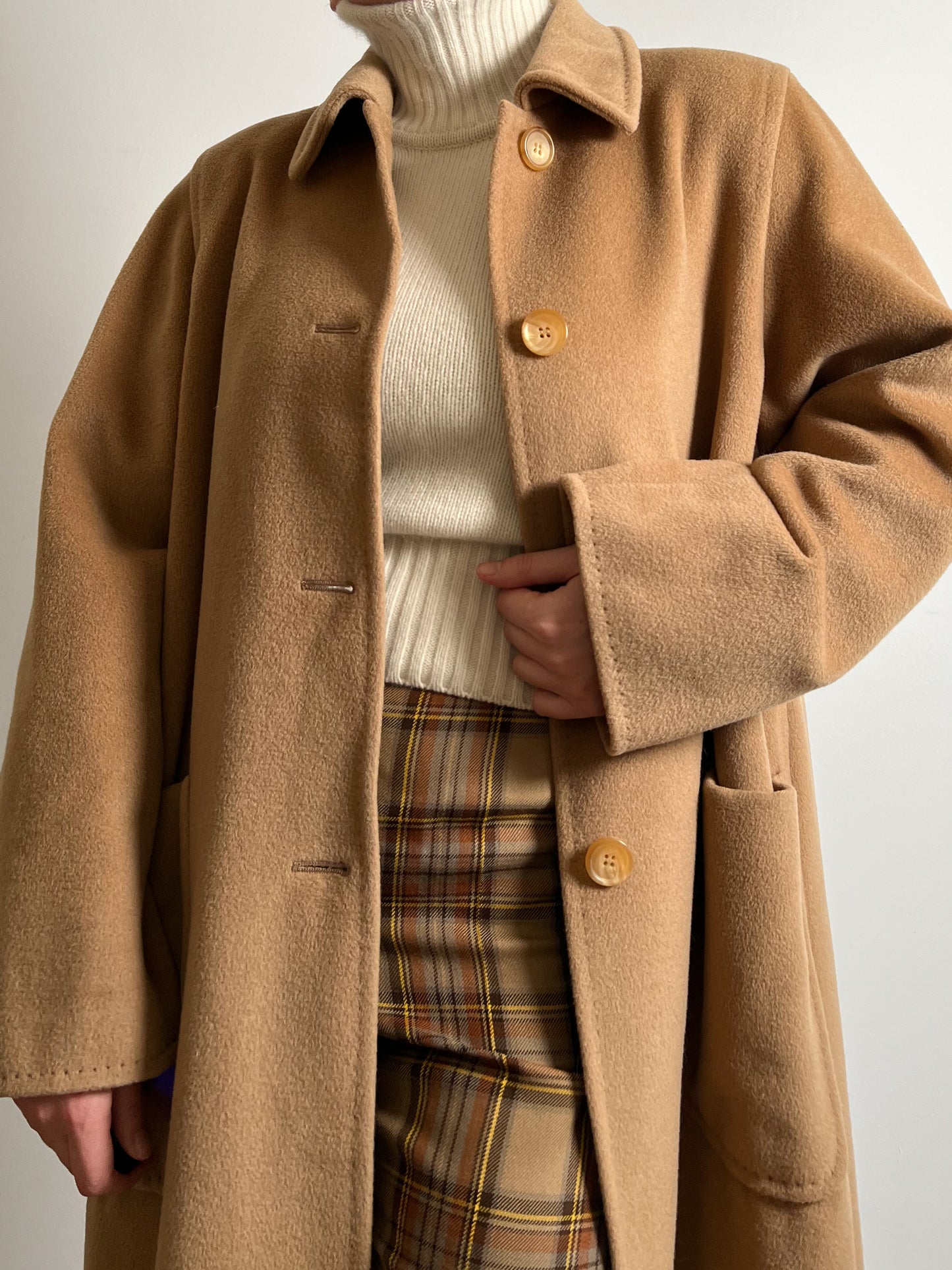 Marina Rinaldi wool and cashmere camel coat