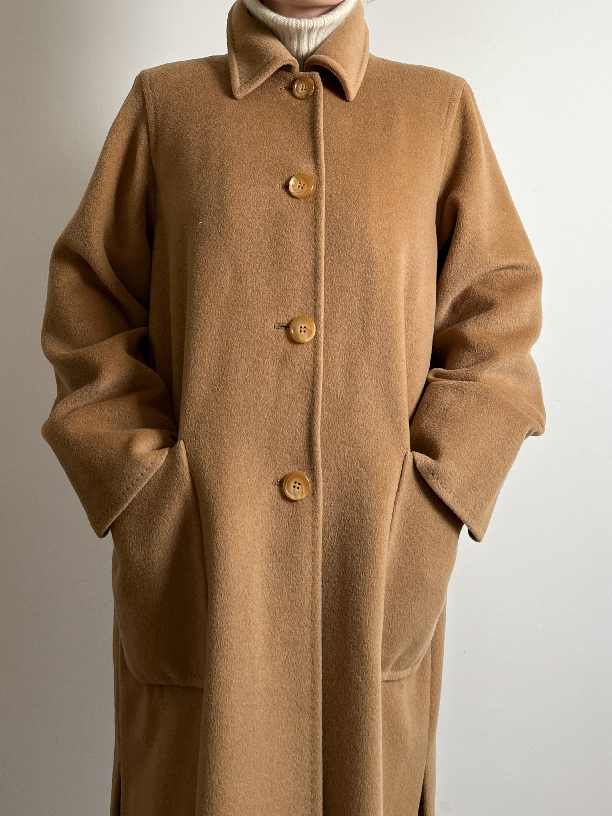 Marina Rinaldi wool and cashmere camel coat