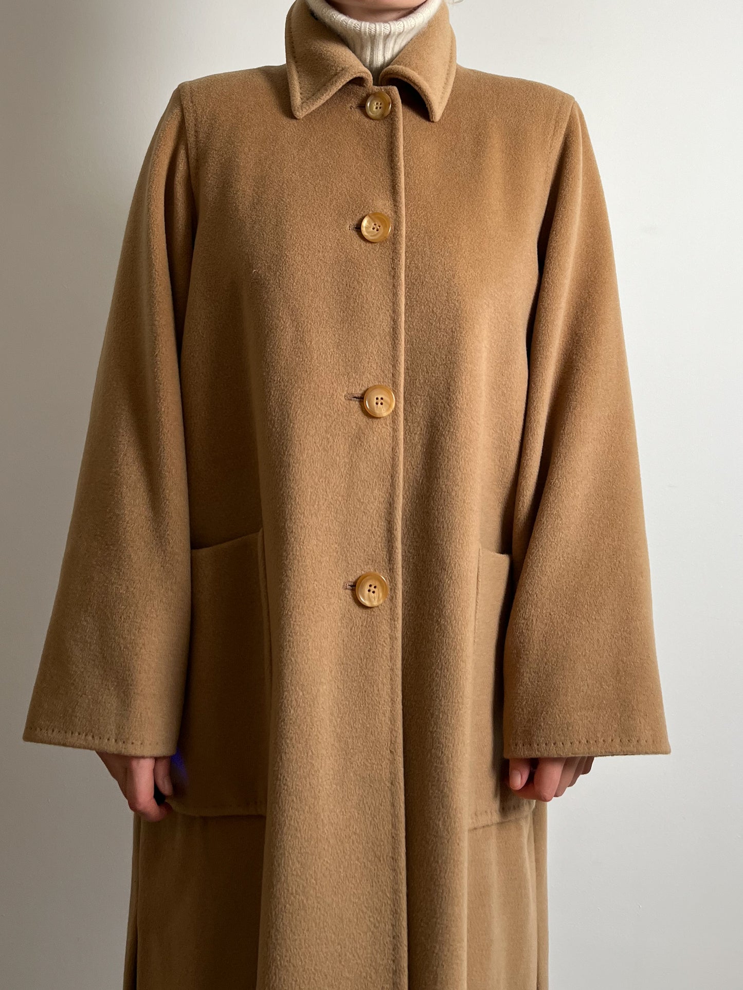 Marina Rinaldi wool and cashmere camel coat