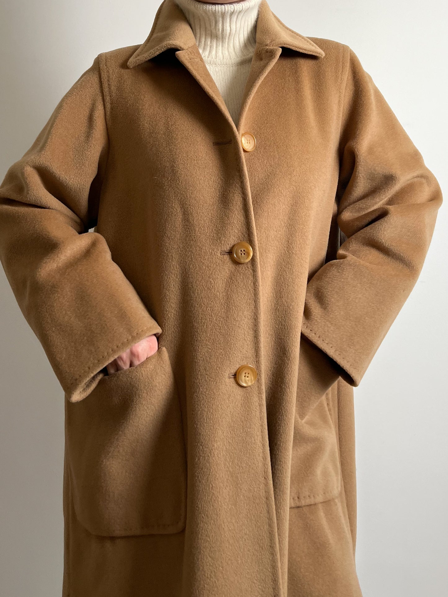 Marina Rinaldi wool and cashmere camel coat