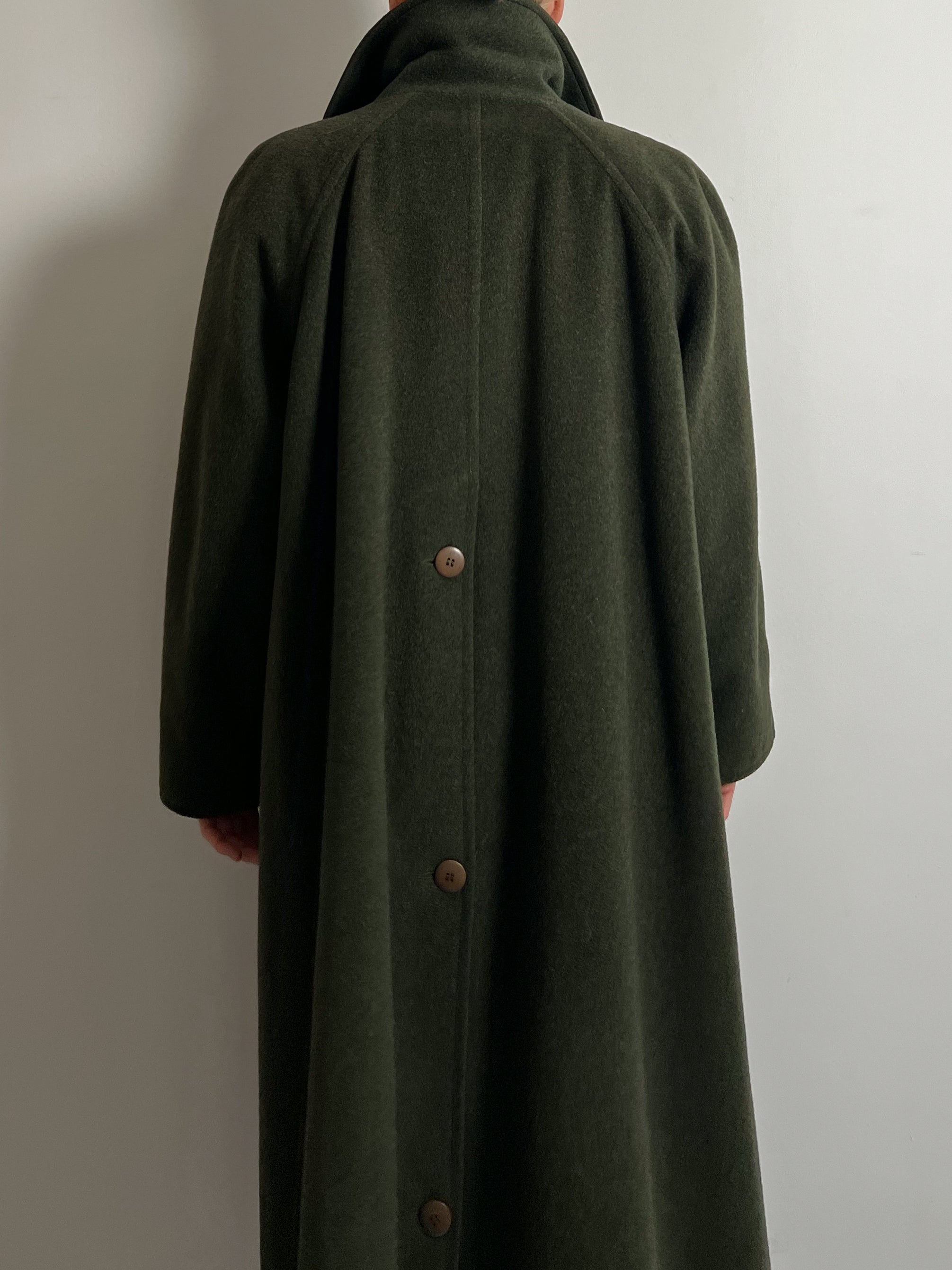 Loden pure wool green coat