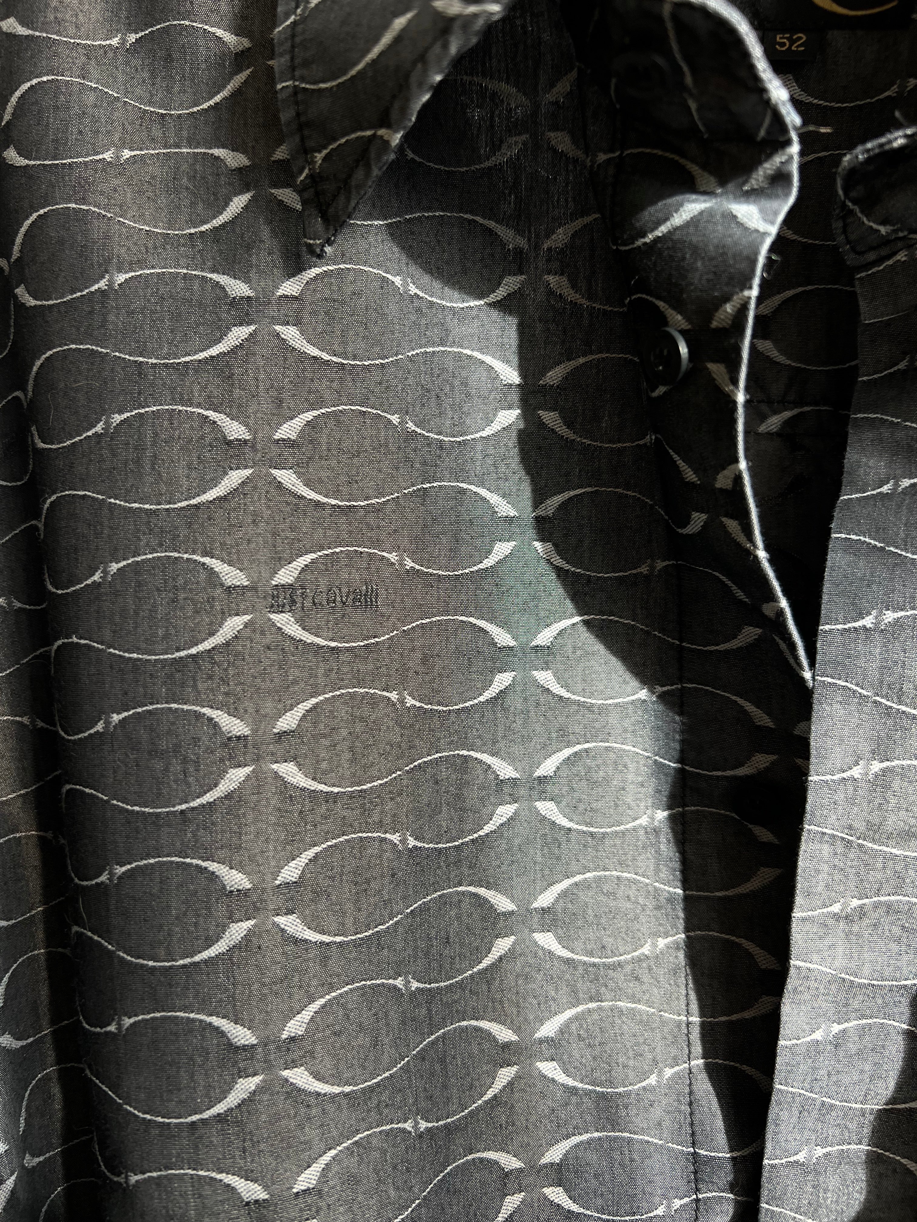 Just Cavalli cotton blend grey shirt