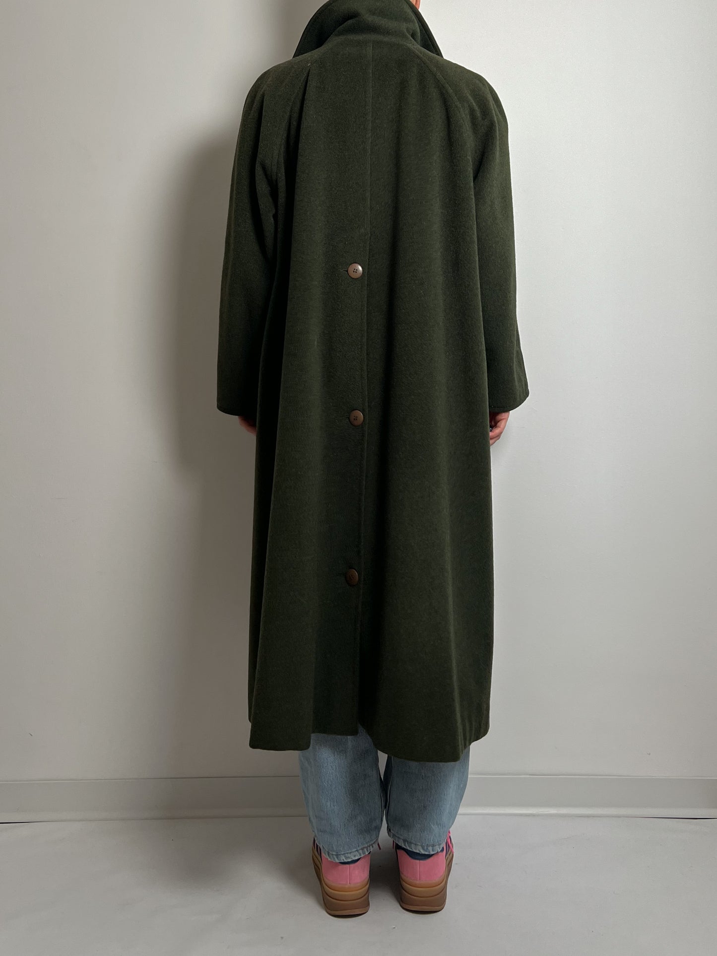 Loden pure wool green coat