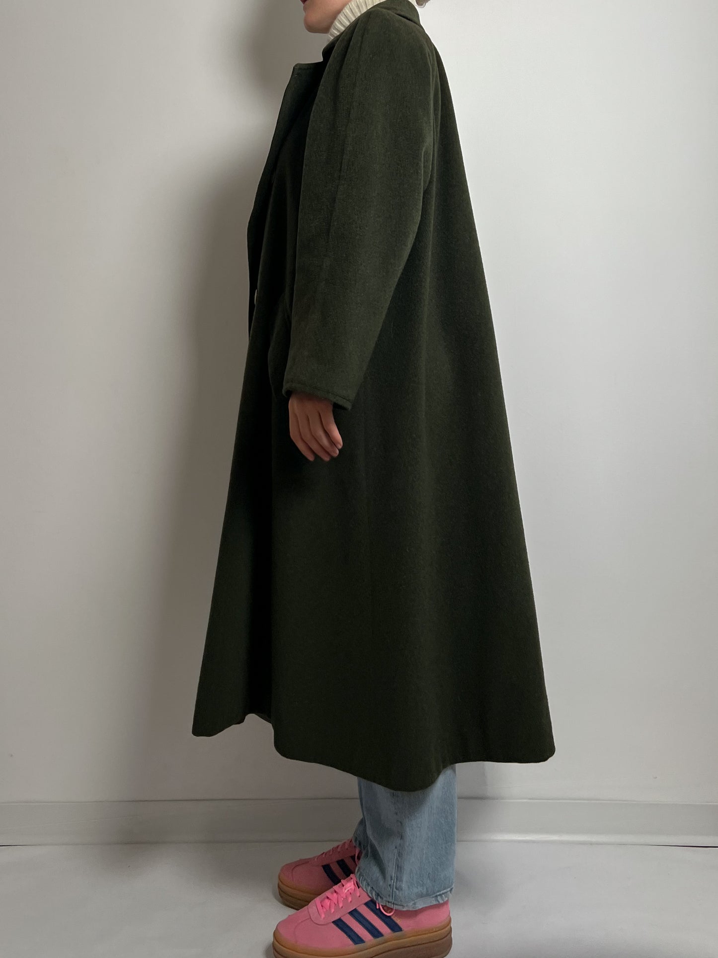 Loden pure wool green coat