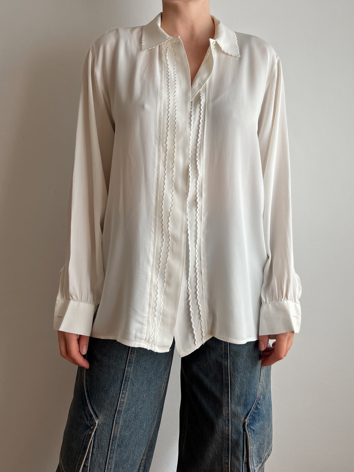 Pure silk ivory shirt