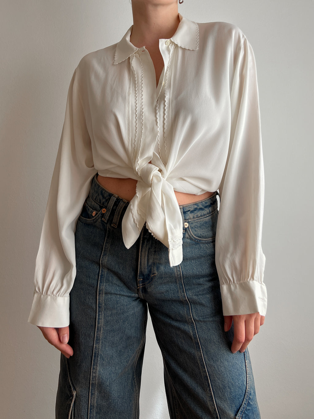 Pure silk ivory shirt