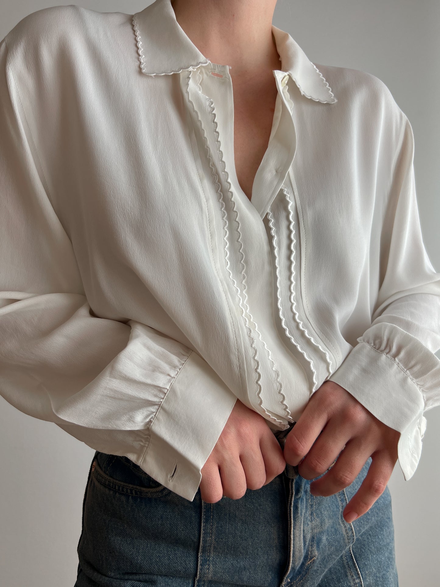 Pure silk ivory shirt