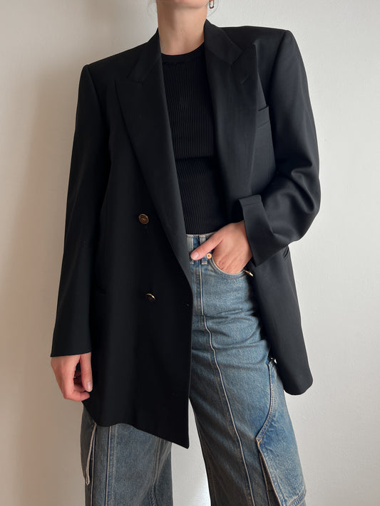 Pure cool wool black blazer